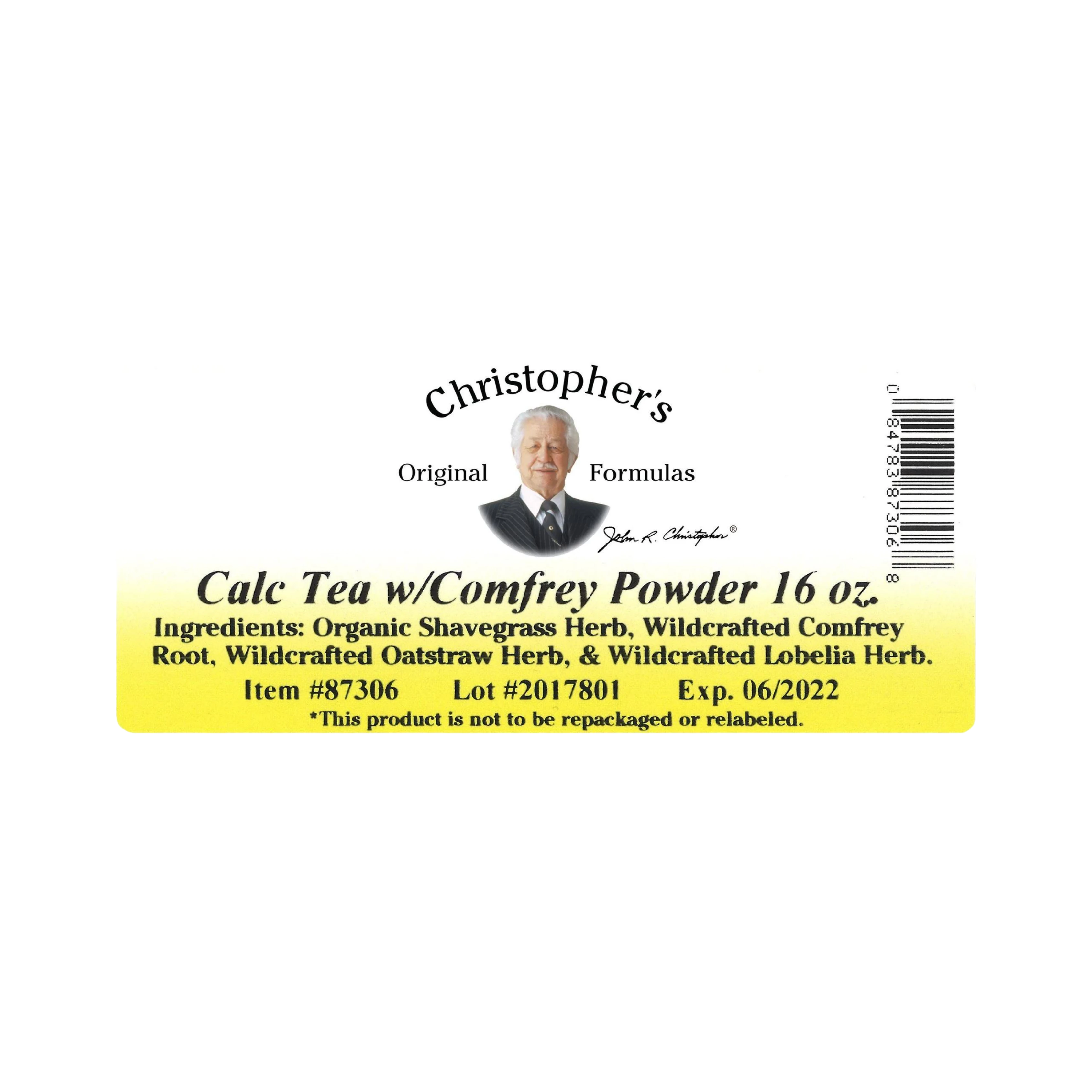 Christopher's Original Formulas, Herbal Calcium Formula (Calc Tea) w/ Comfrey, Bulk 1 Lb Powder