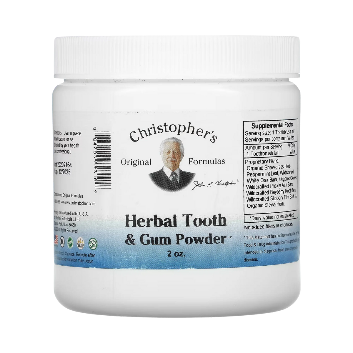 Christopher's Original Formulas, Herbal Tooth & Gum, 2 Oz Powder