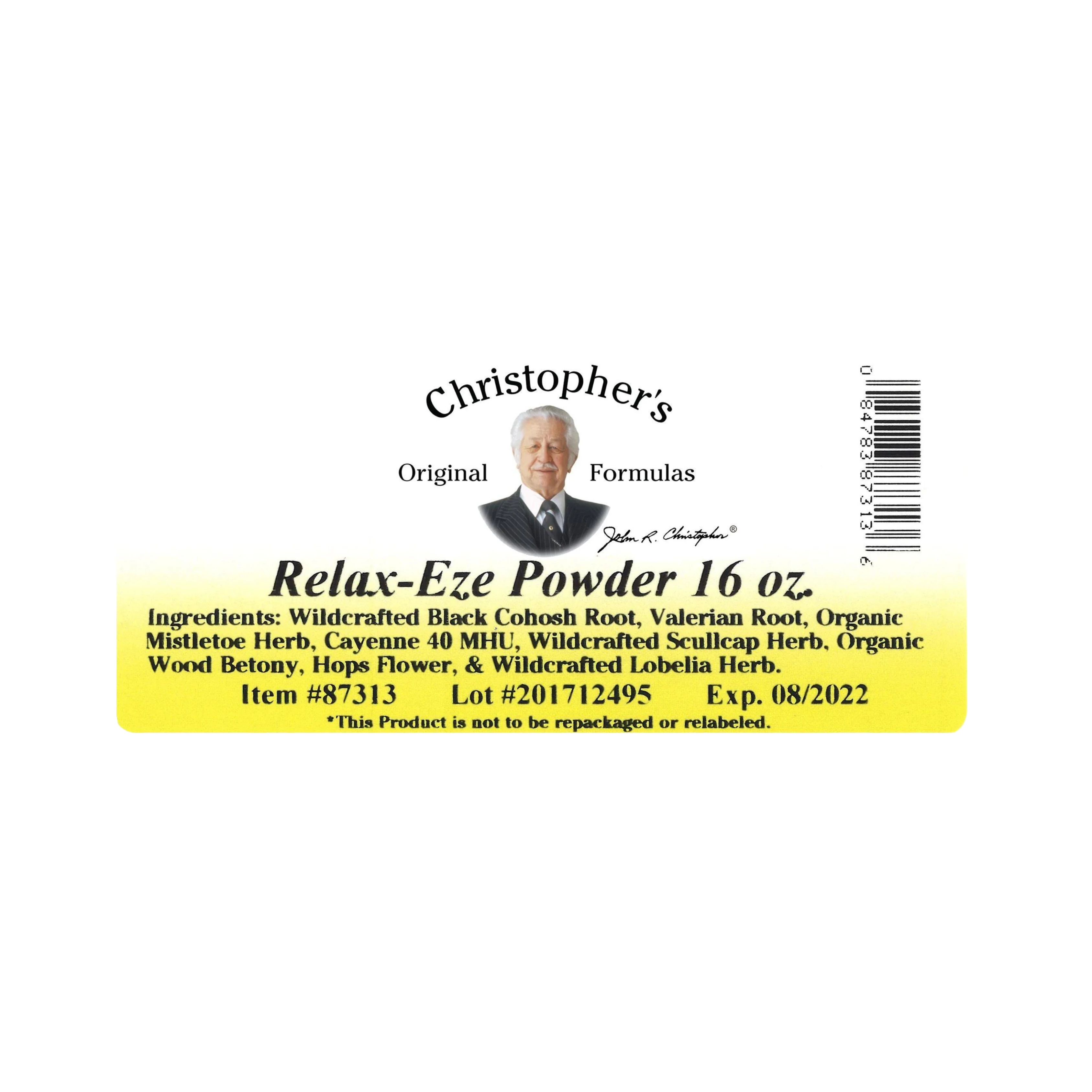 Christopher's Original Formulas, Relax-Eze Formula, Bulk 1 Lb Powder