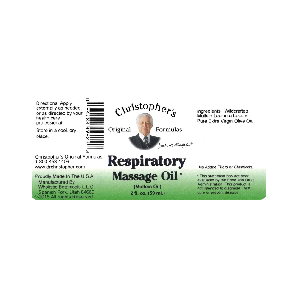 Christopher's Original Formulas, Respiratory Massage Oil, 2 Oz