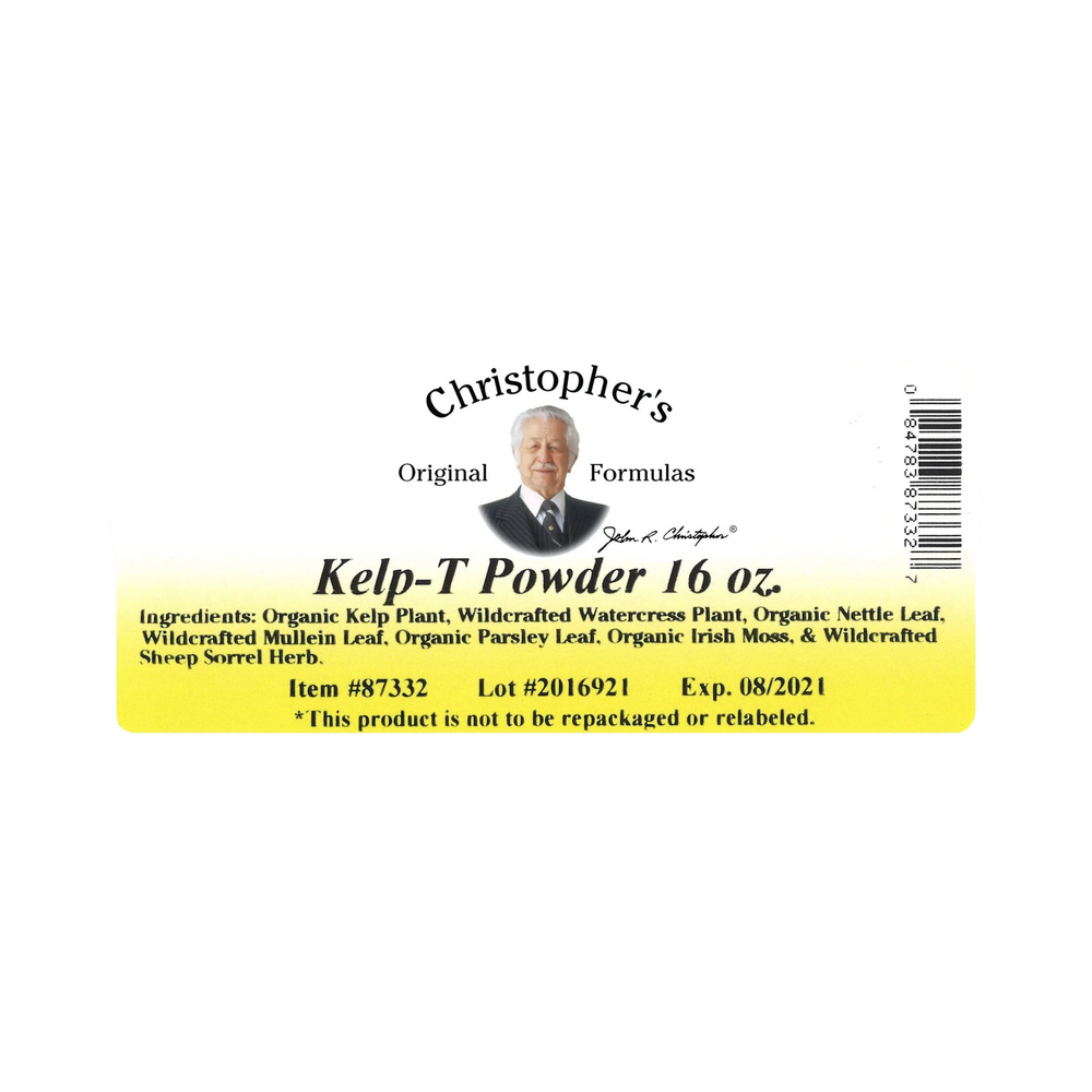 Christopher's Original Formulas, Thyroid Maintenance Formula Kelp T, Bulk 1 Lb Powder
