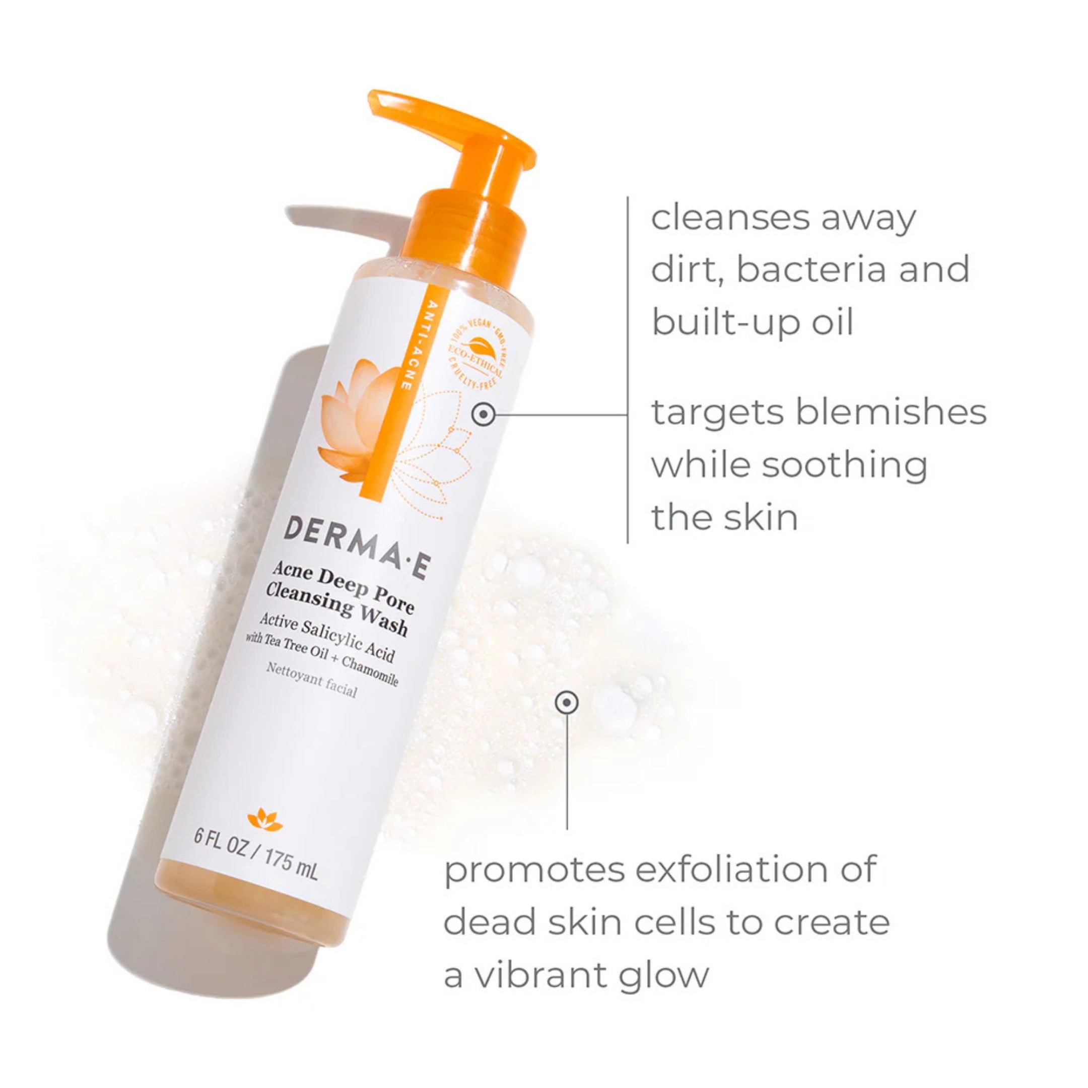 Derma E, Acne Facial Cleanser, 6 Fl Oz