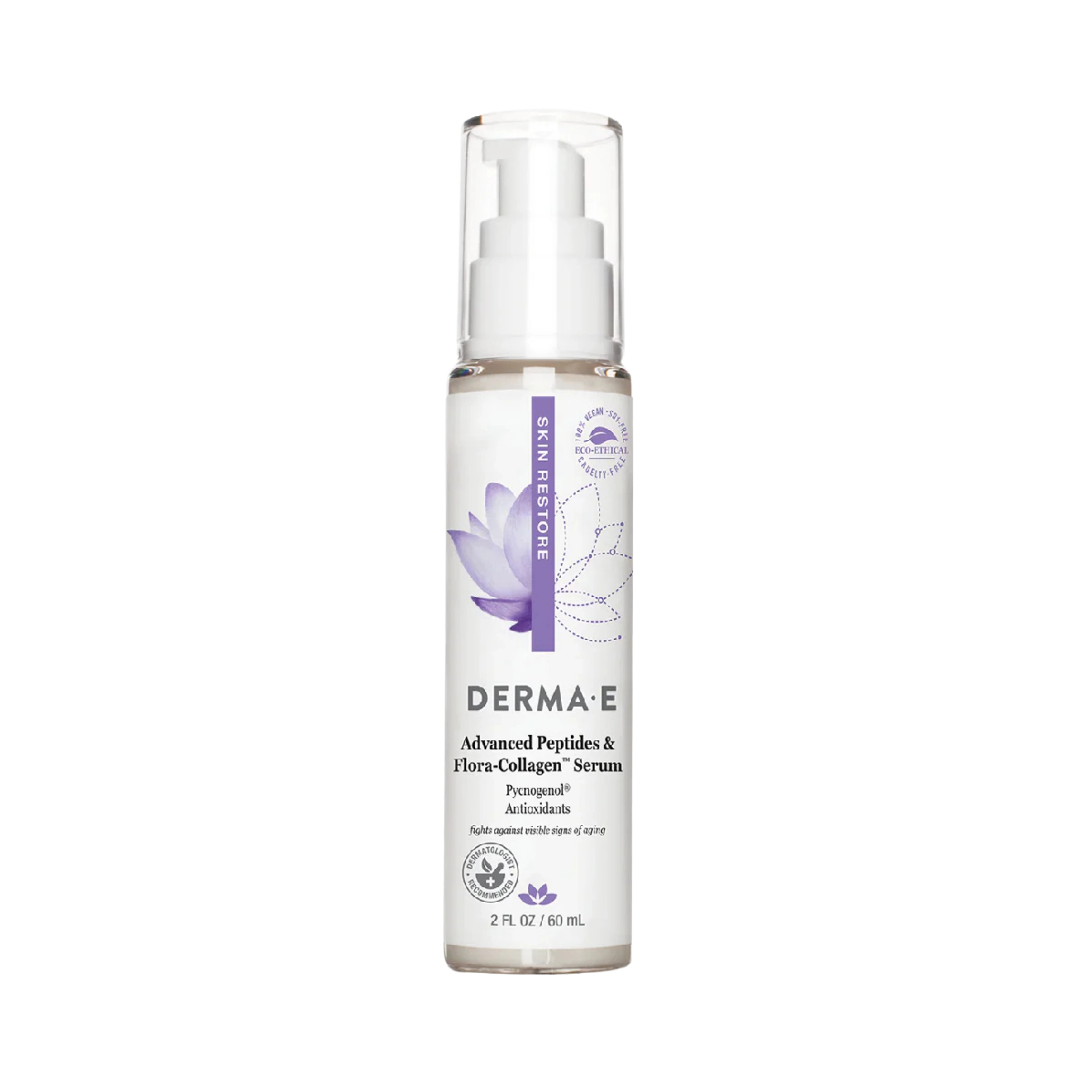 Derma E, Advanced Peptides and Flora-Collagen Serum, 2 Fl Oz