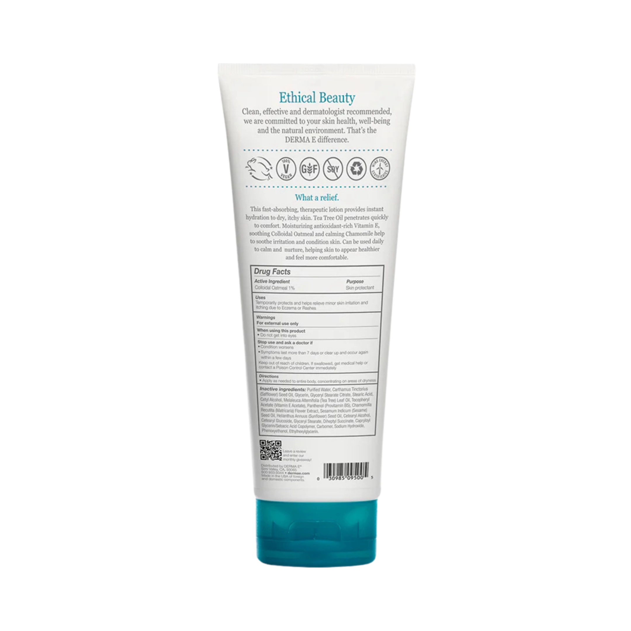 Derma E, Itch Relief Lotion, 8 Oz