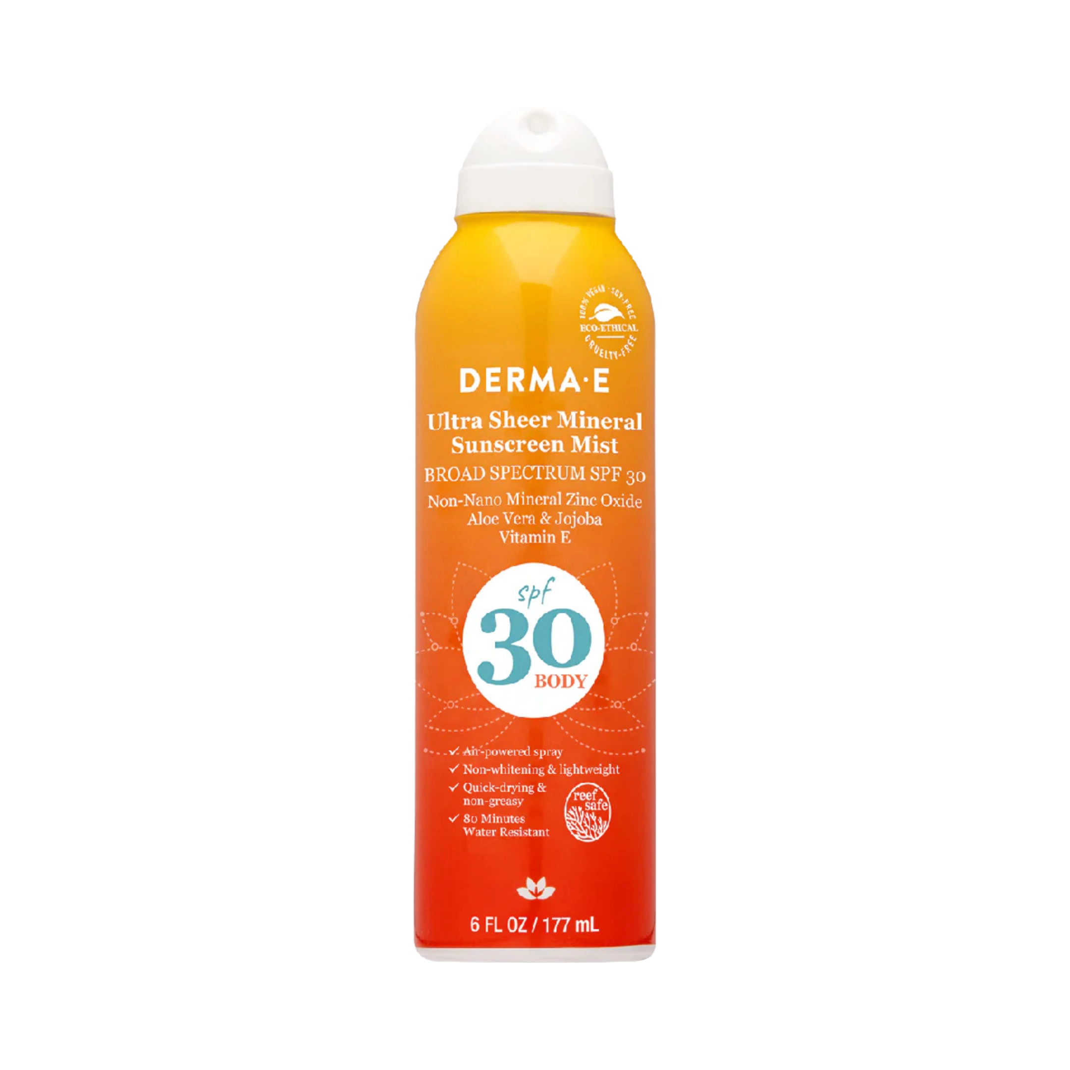 Derma E, Ultra Sheer Mineral Body Sunscreen Mist SPF 30, 6 Fl Oz