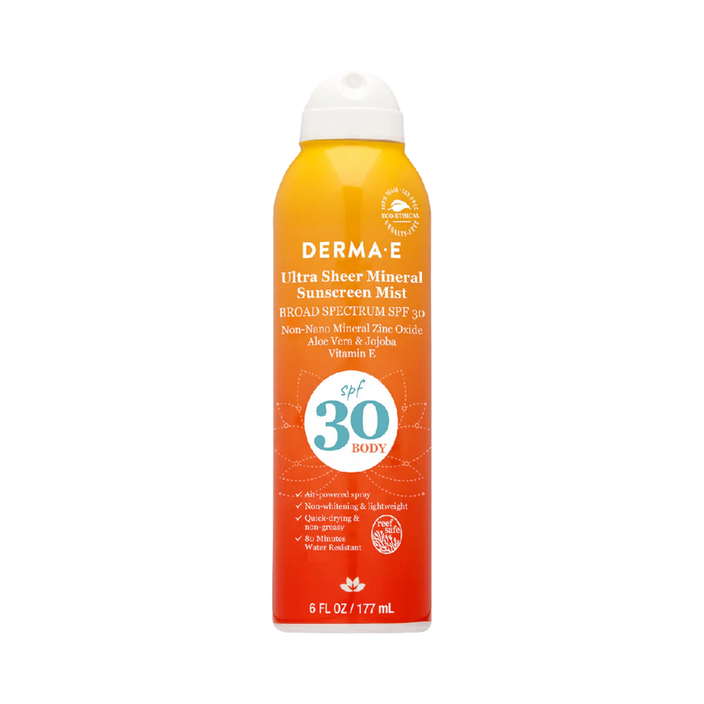 Derma E, Ultra Sheer Mineral Body Sunscreen Mist SPF 30, 6 Fl Oz