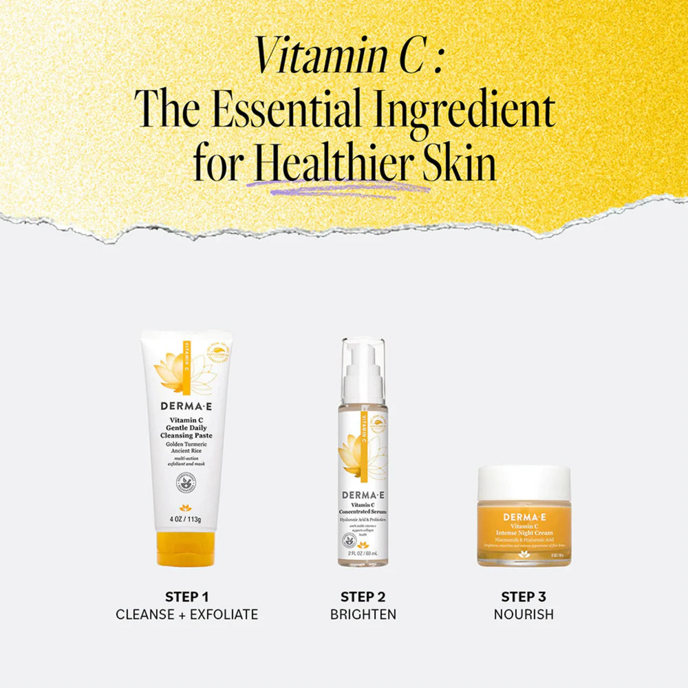Derma E, Vitamin C Gentle Daily Cleansing Paste, 4 Oz