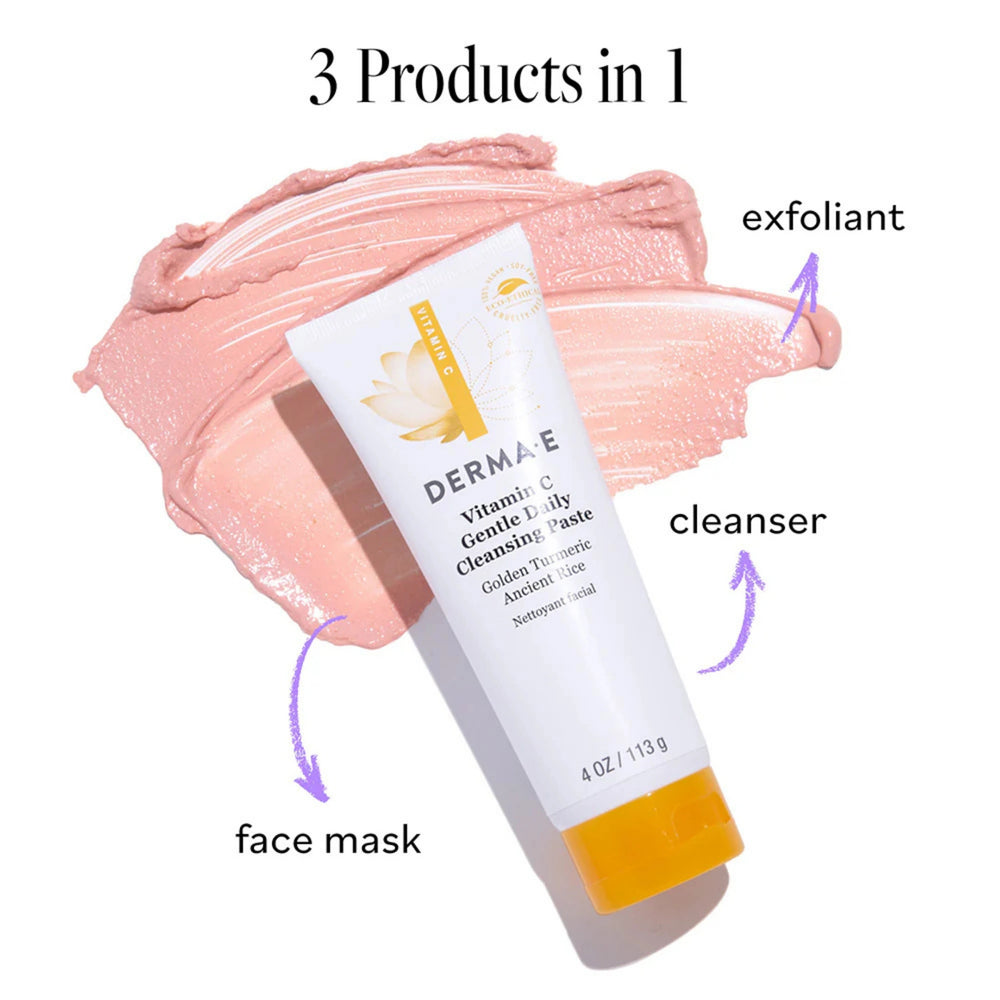 Derma E, Vitamin C Gentle Daily Cleansing Paste, 4 Oz