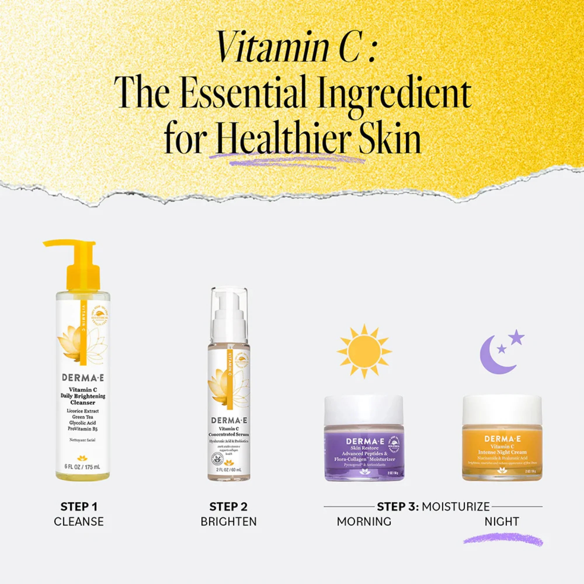 Derma E, Vitamin C Intense Night Cream, 2 Oz
