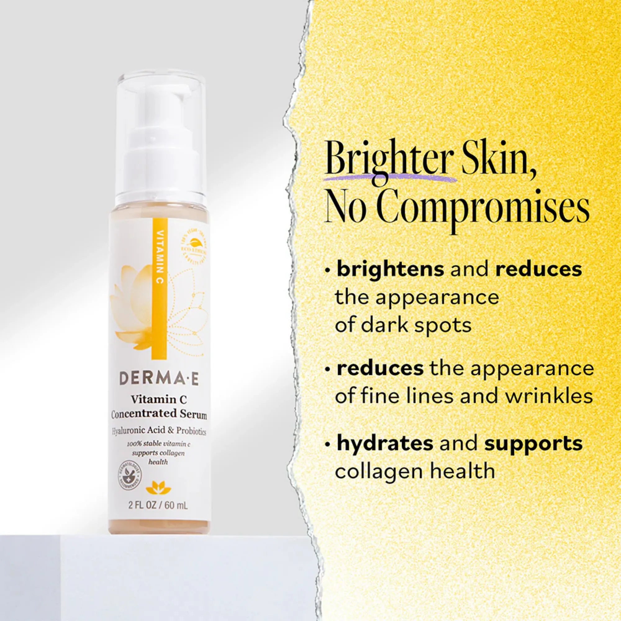 Derma E, Vitamin C Serum with Hyaluronic Acid, 2 Oz