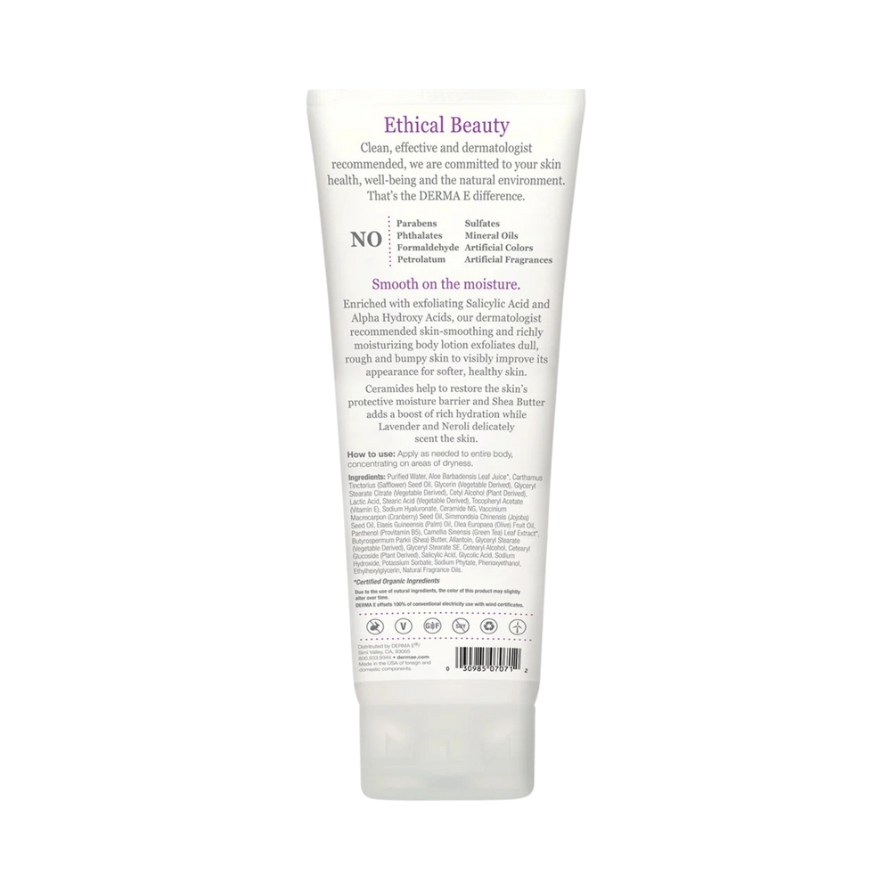 Derma E, Vitamin E Lavender & Neroli Skin Smoothing Shea Body Lotion, 8 Oz