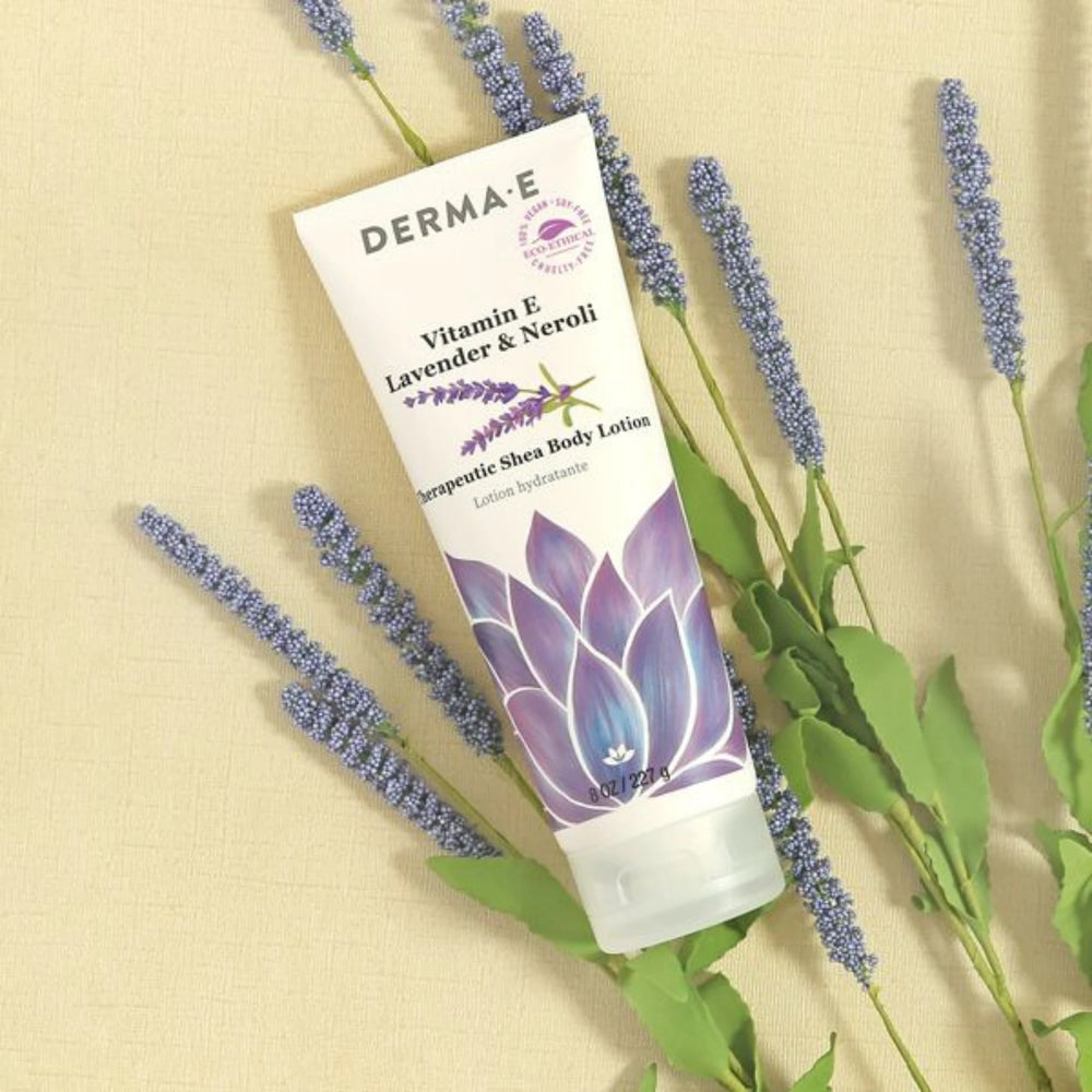 Derma E, Vitamin E Lavender & Neroli Skin Smoothing Shea Body Lotion, 8 Oz