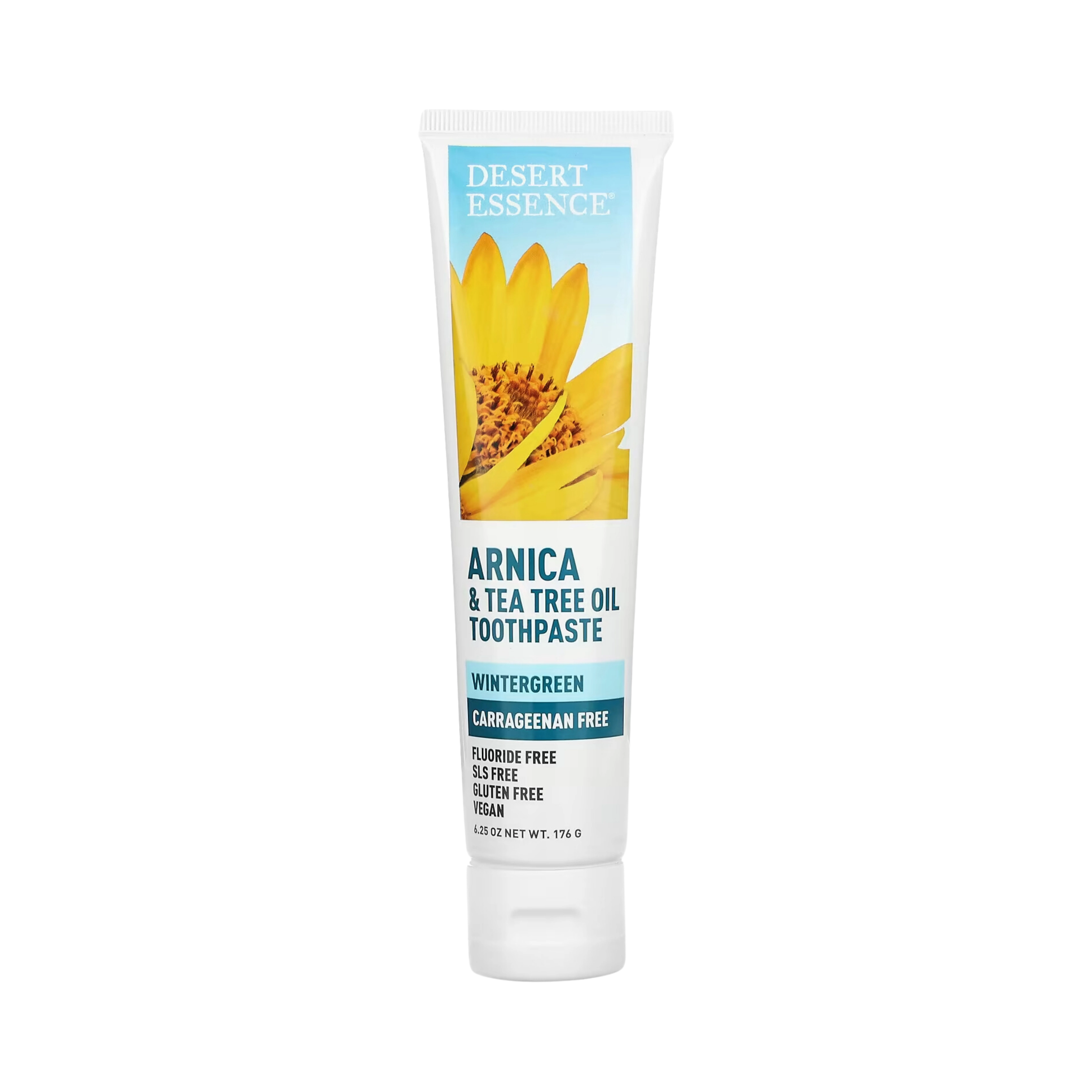 Desert Essence, Arnica & Tea Tree Oil Carrageenan Free Toothpaste, 6.25 Oz