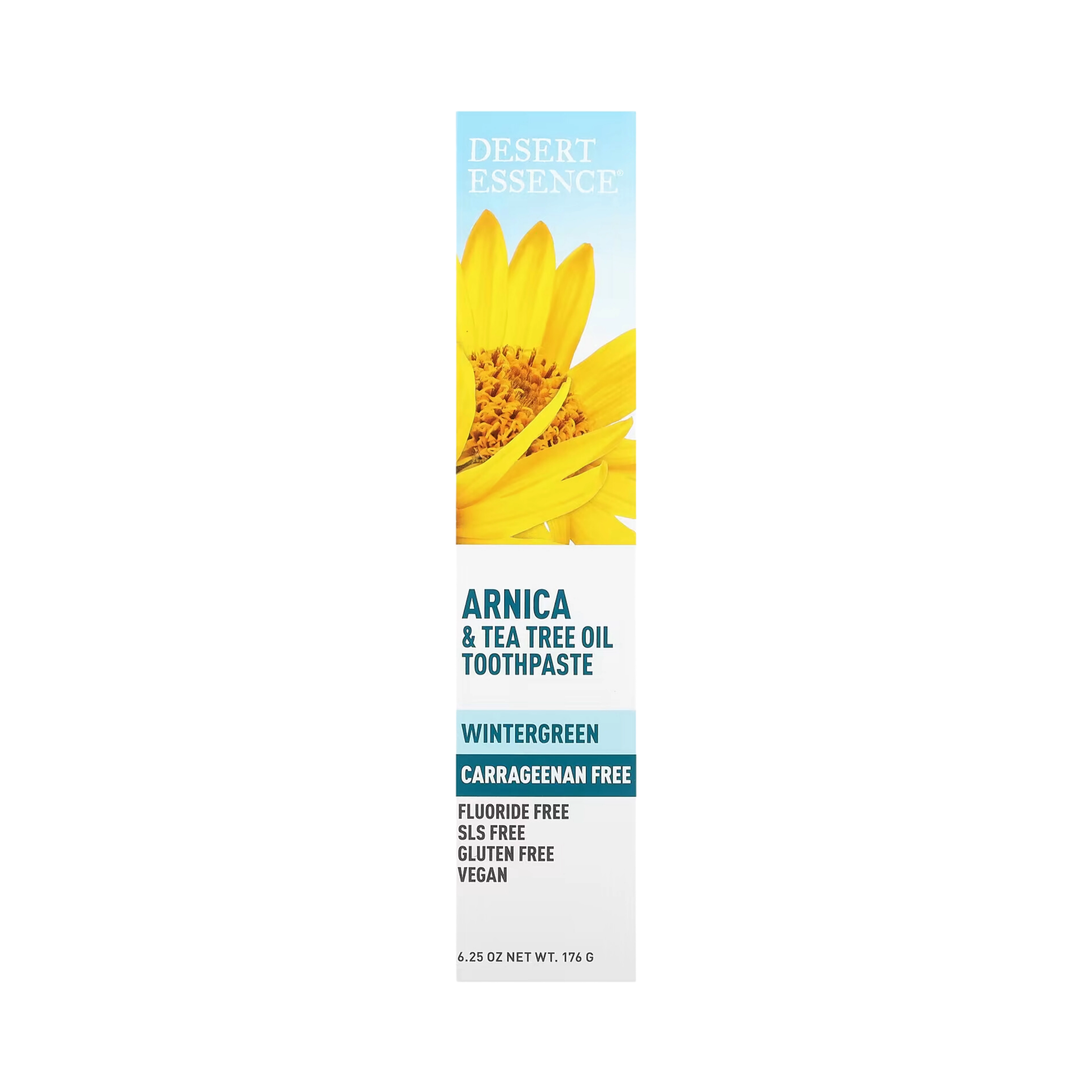 Desert Essence, Arnica & Tea Tree Oil Carrageenan Free Toothpaste, 6.25 Oz