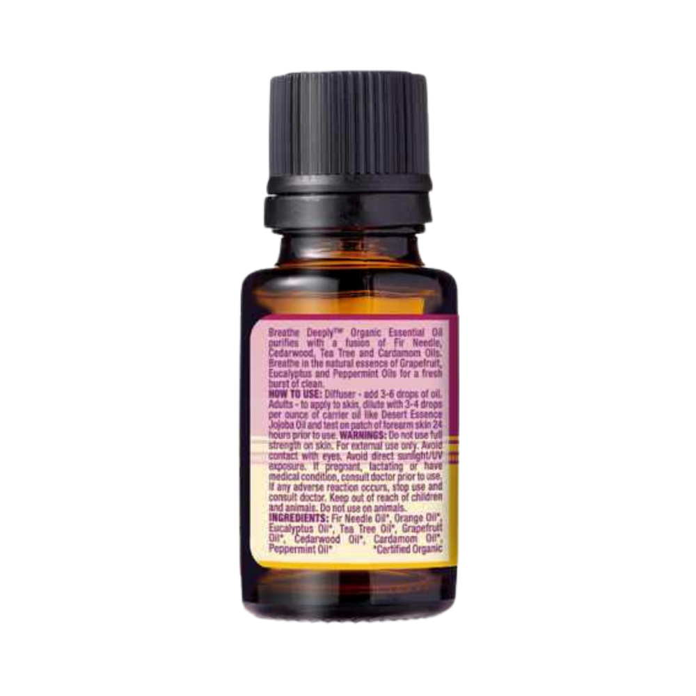 Desert Essence, Breathe Deeply Organic Essential Oil, 0.5 Oz