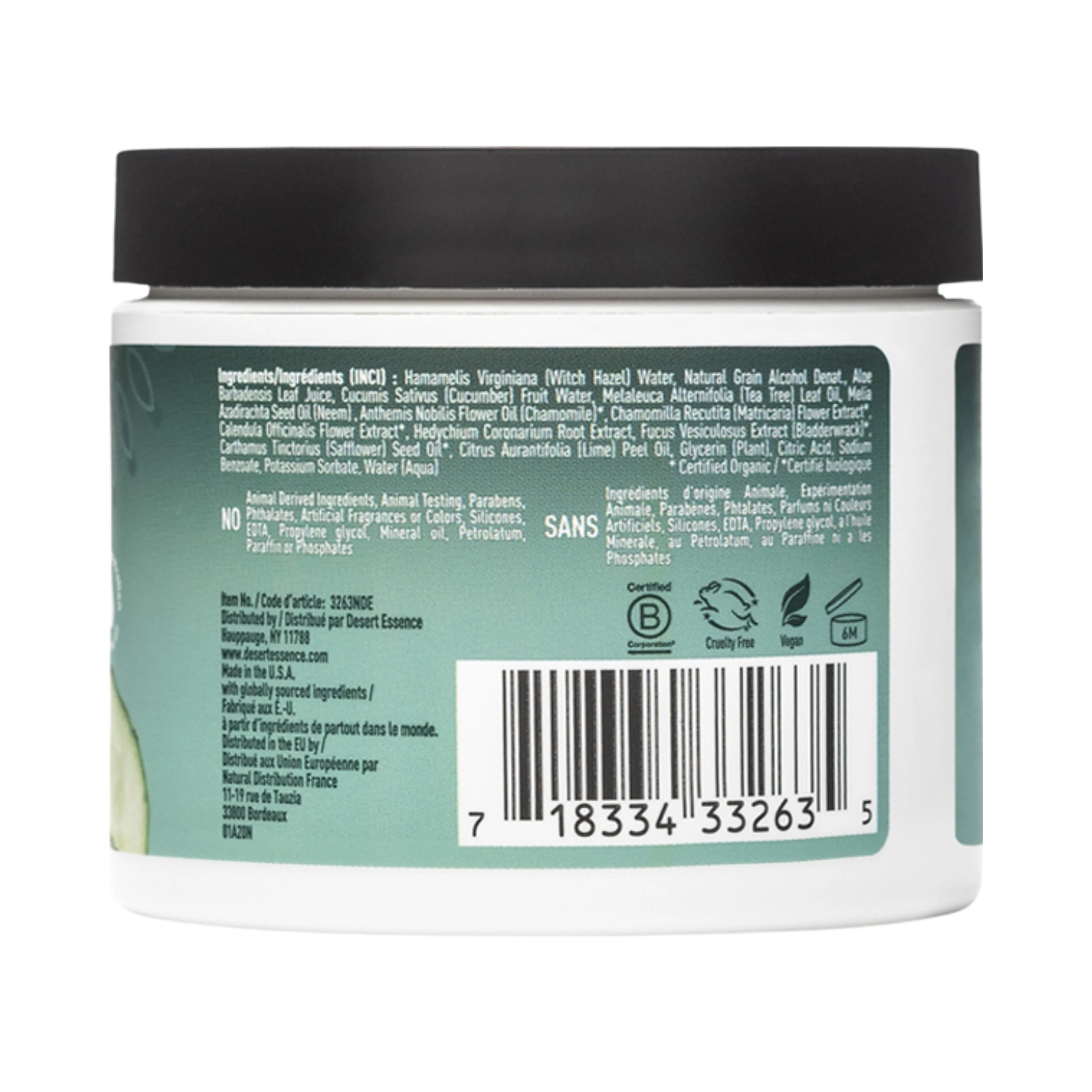 Desert Essence, Cucumber & Aloe Facial Cleansing Pads, 50 Pads