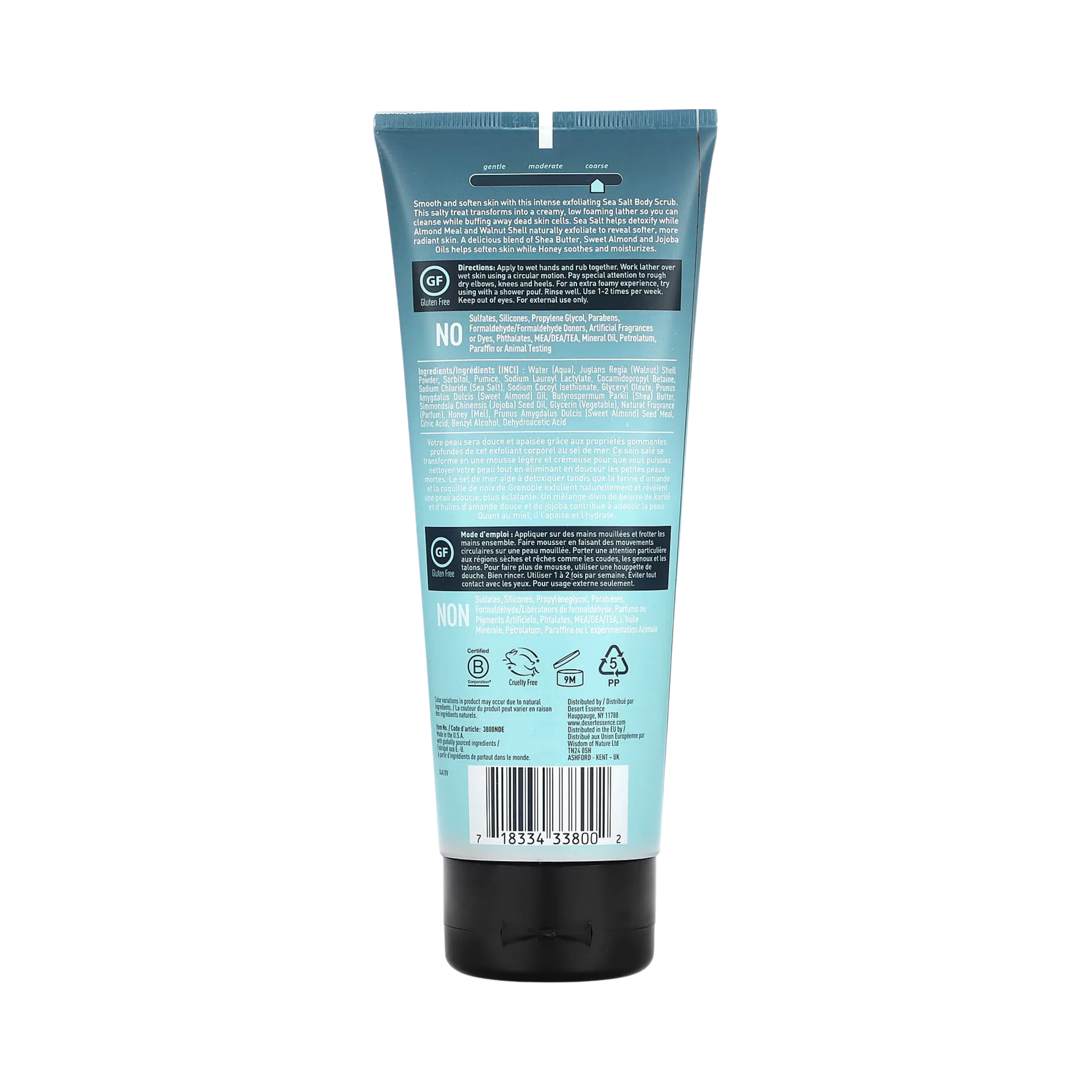 Desert Essence, Detoxifying Sea Salt Body Scrub, 6.7 Fl Oz