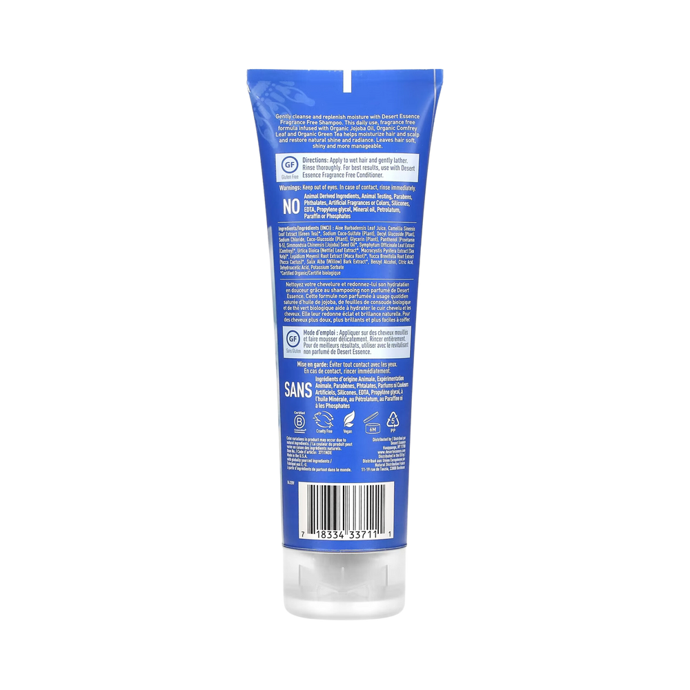 Desert Essence, Fragrance Free Shampoo Gentle, 8 Fl Oz