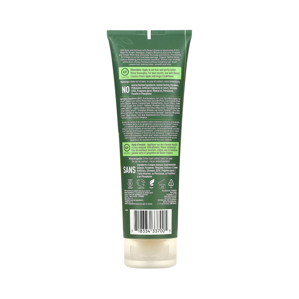 Desert Essence, Green Apple & Ginger Shampoo, 8 Fl Oz
