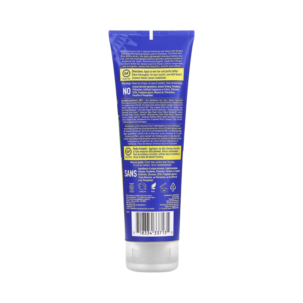 Desert Essence, Italian Lemon Shampoo, 8 Fl Oz