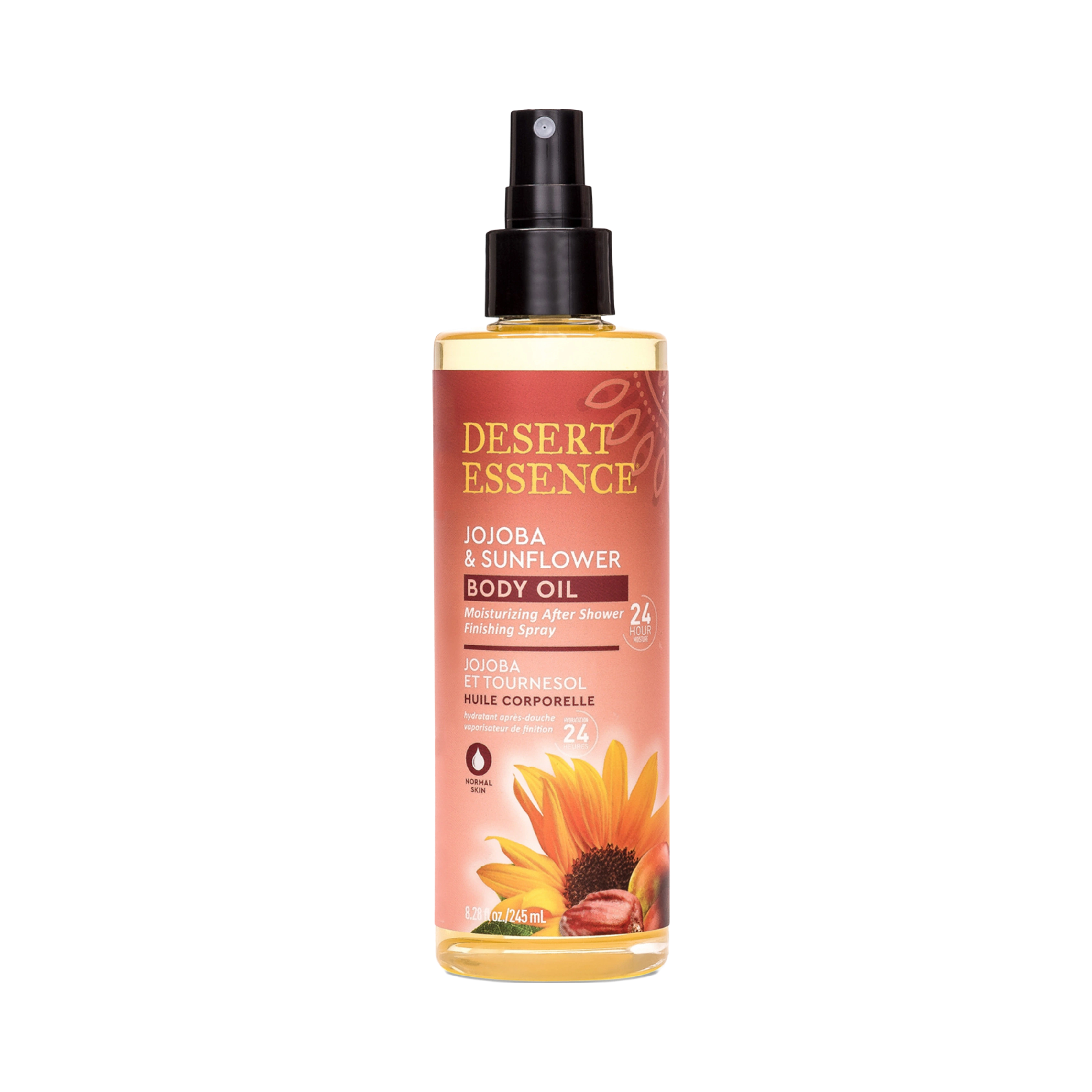 Desert Essence, Jojoba & Sunflower Body Oil Spray, 8.28 Fl Oz
