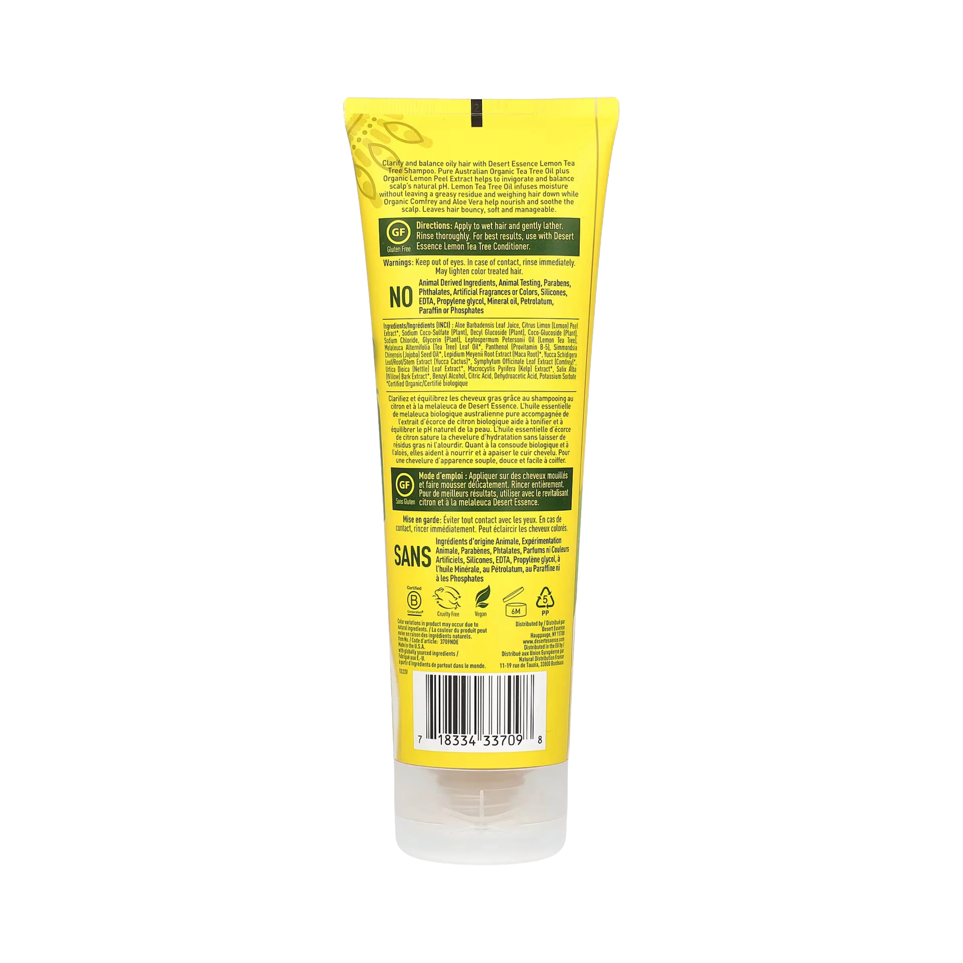 Desert Essence, Lemon Tea Tree Shampoo, 8 Fl Oz