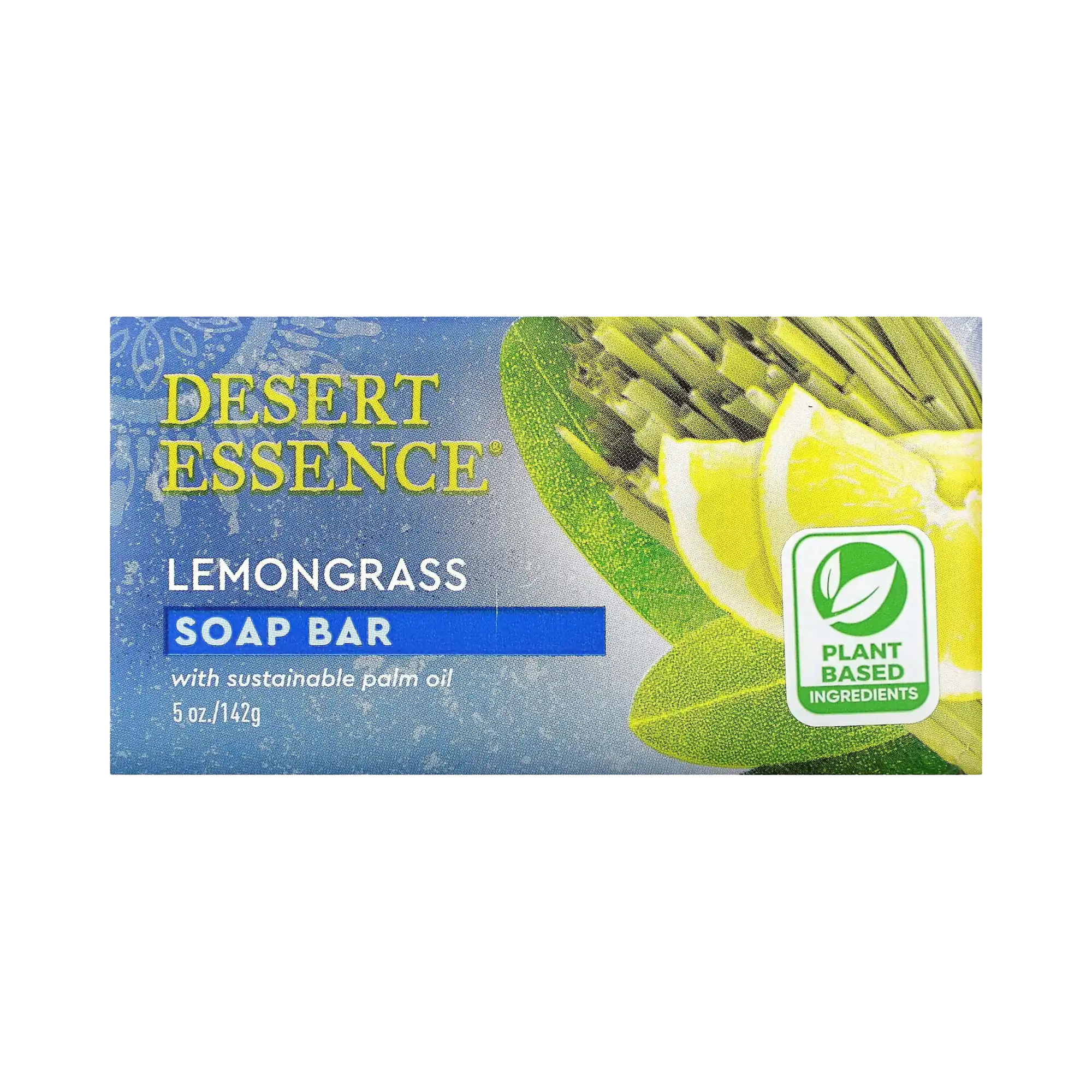 Desert Essence, Lemongrass Soap Bar, 5 Oz
