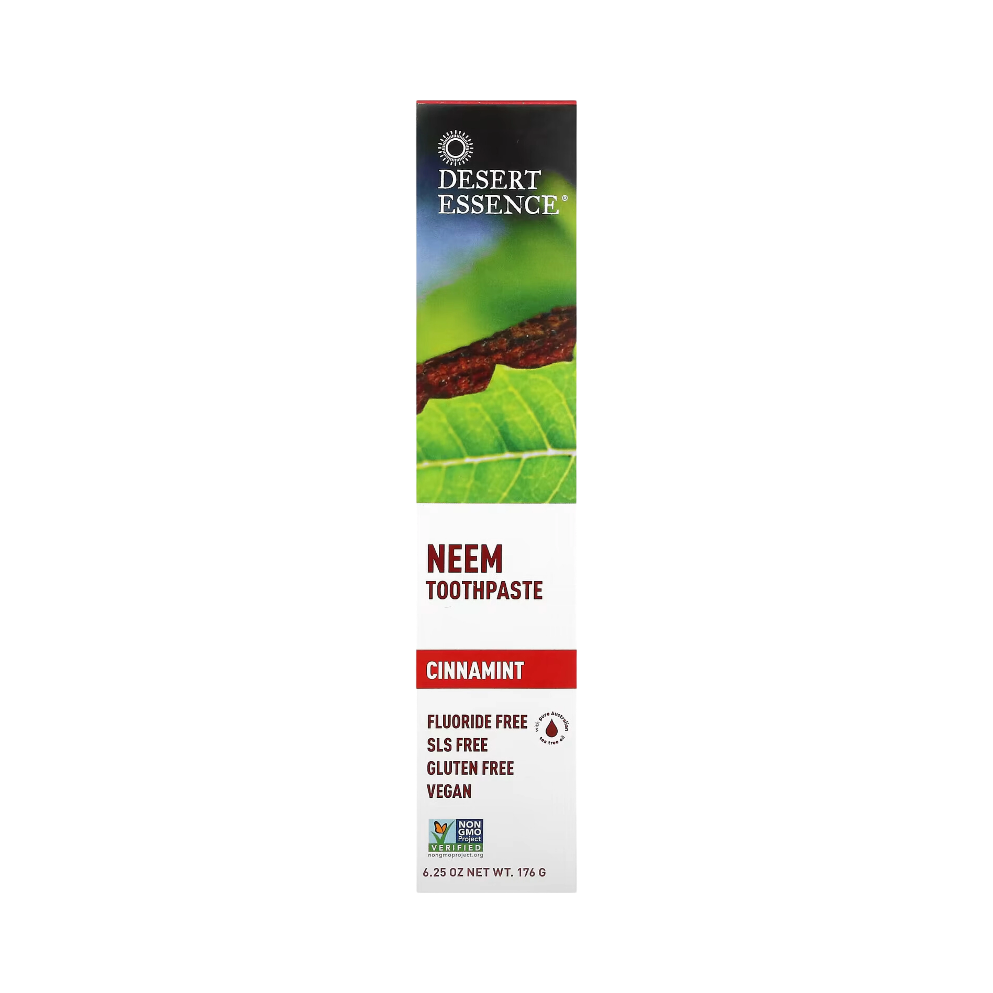Desert Essence, Neem Toothpaste, Cinnamint, 6.25 Oz