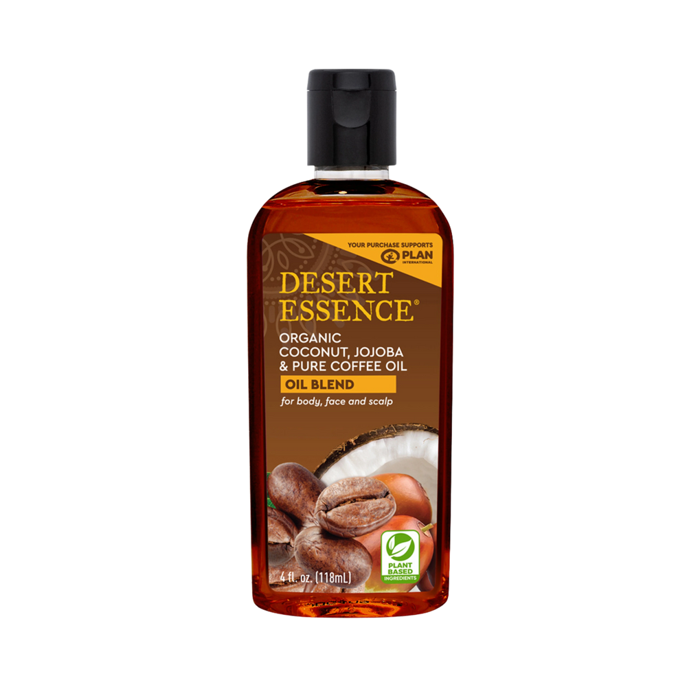 Desert Essence, Organic Coconut, Jojoba & Coffee Oil, 4 Fl Oz