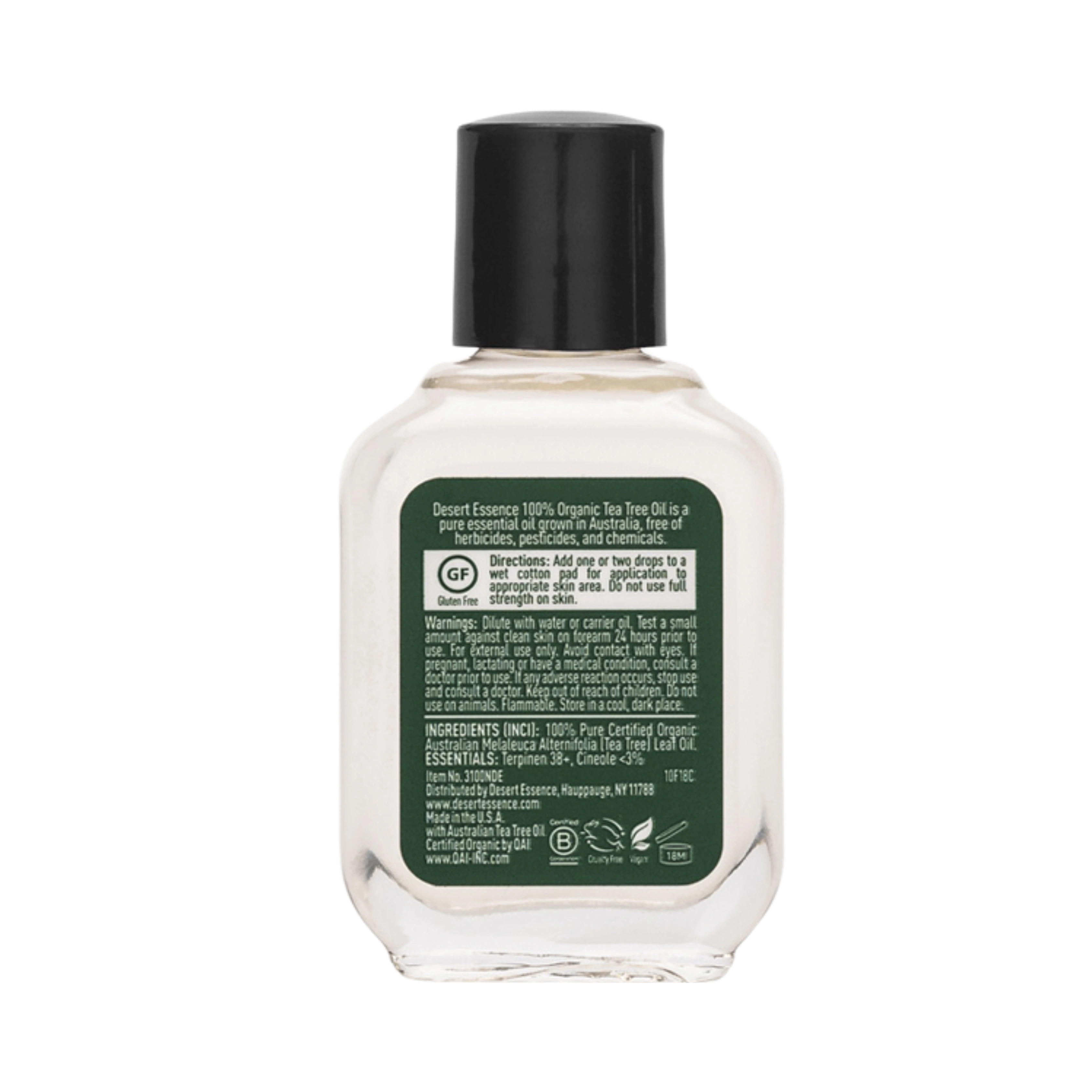 Desert Essence, Organic Tea Tree Oil, 0.5 Fl Oz