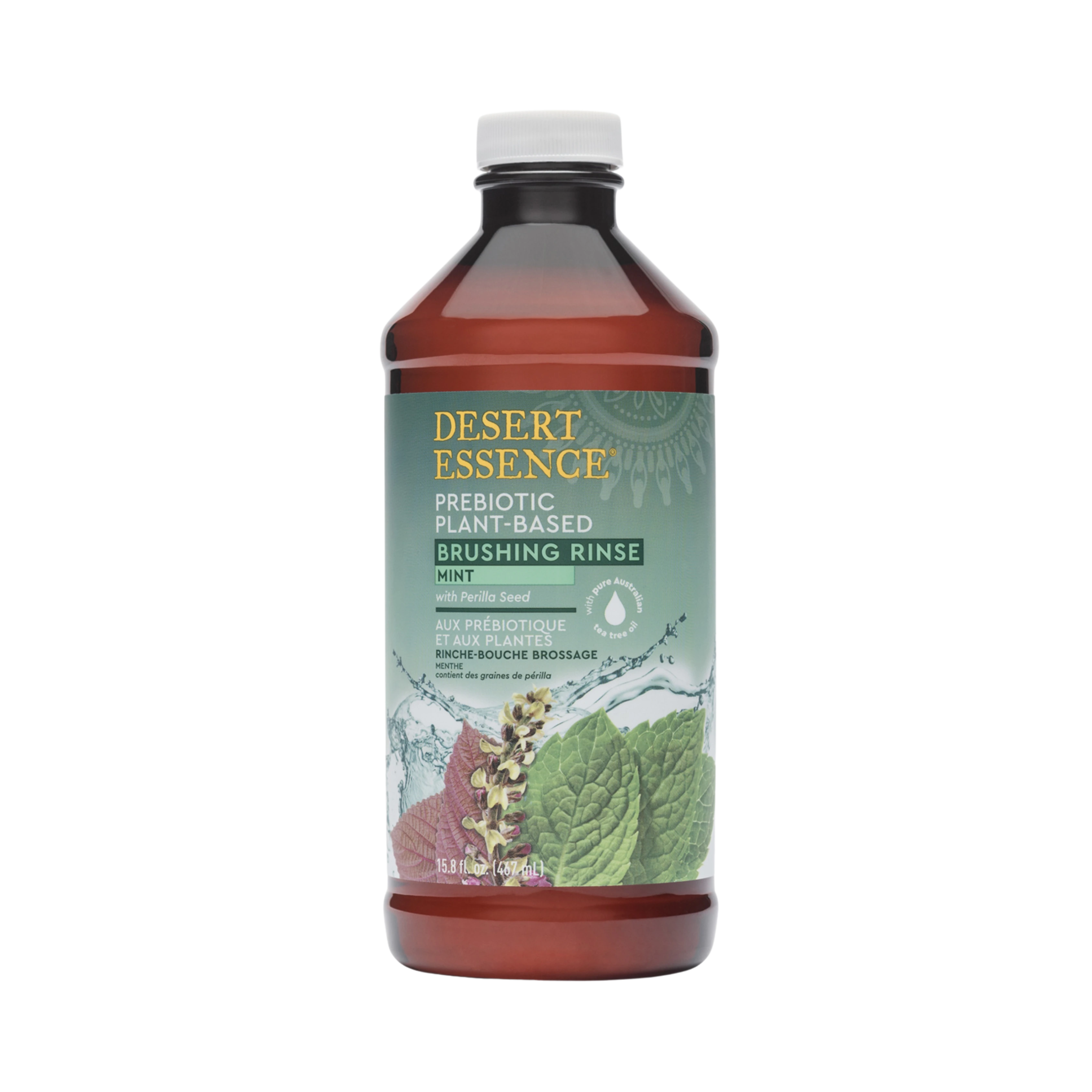 Desert Essence, Prebiotic Plant Based Brushing Rinse, Mint, 15.8 Fl Oz