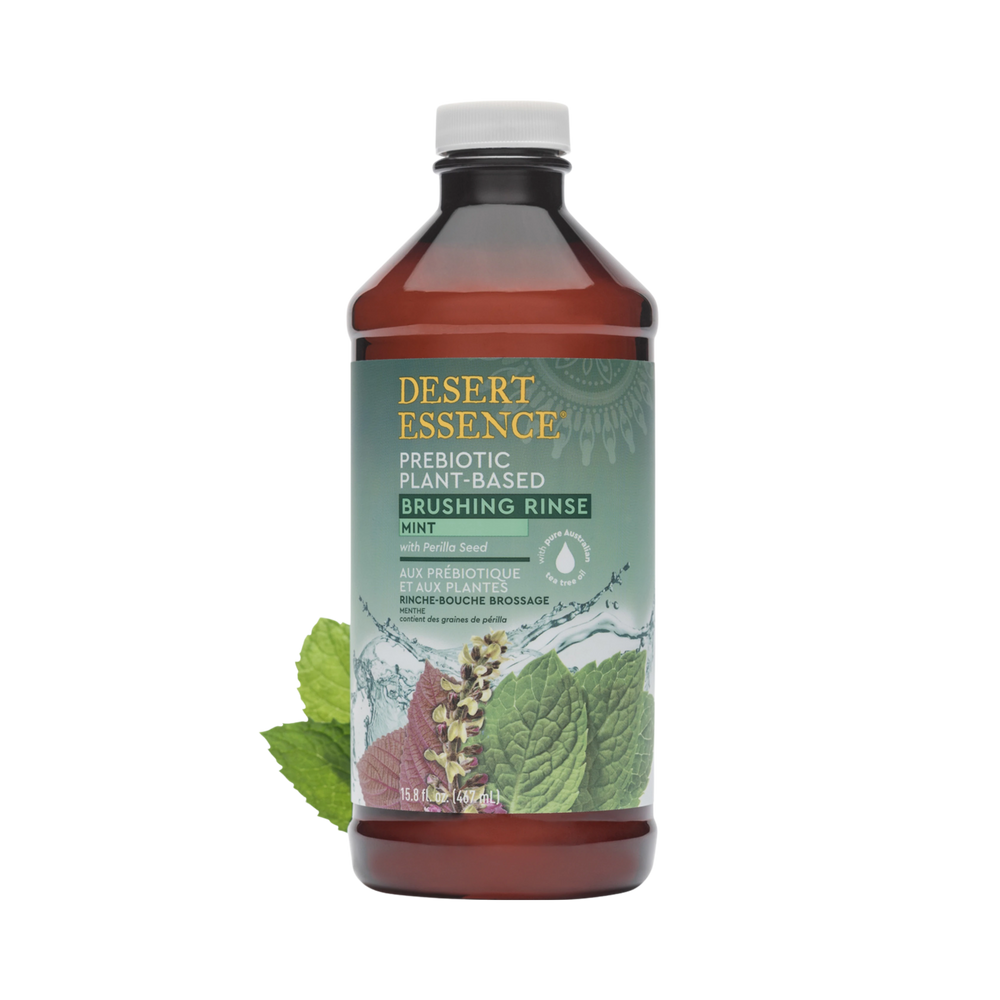 Desert Essence, Prebiotic Plant Based Brushing Rinse, Mint, 15.8 Fl Oz