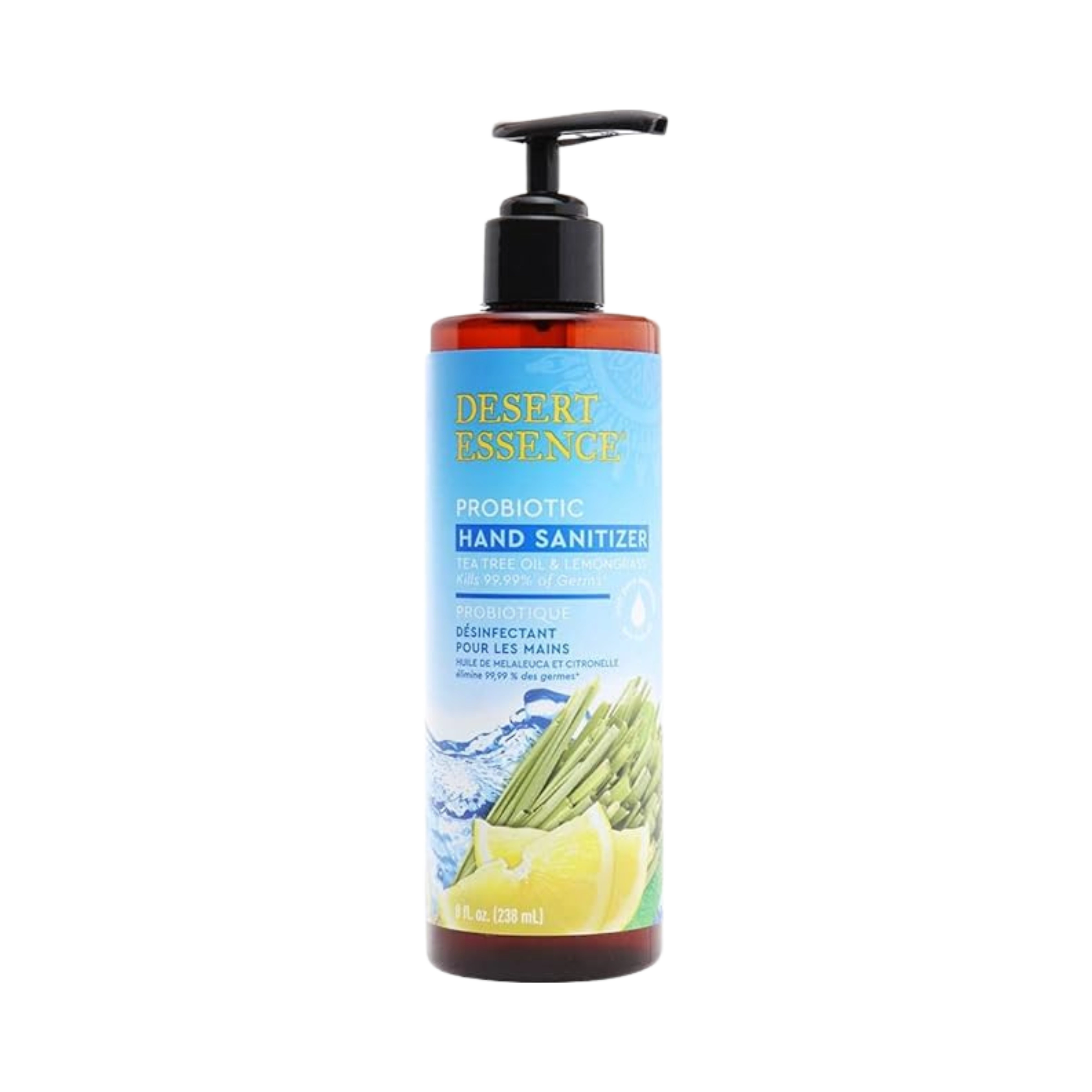 Desert Essence, Probiotic Lemongrass Hand Sanitizer, 8 Fl Oz
