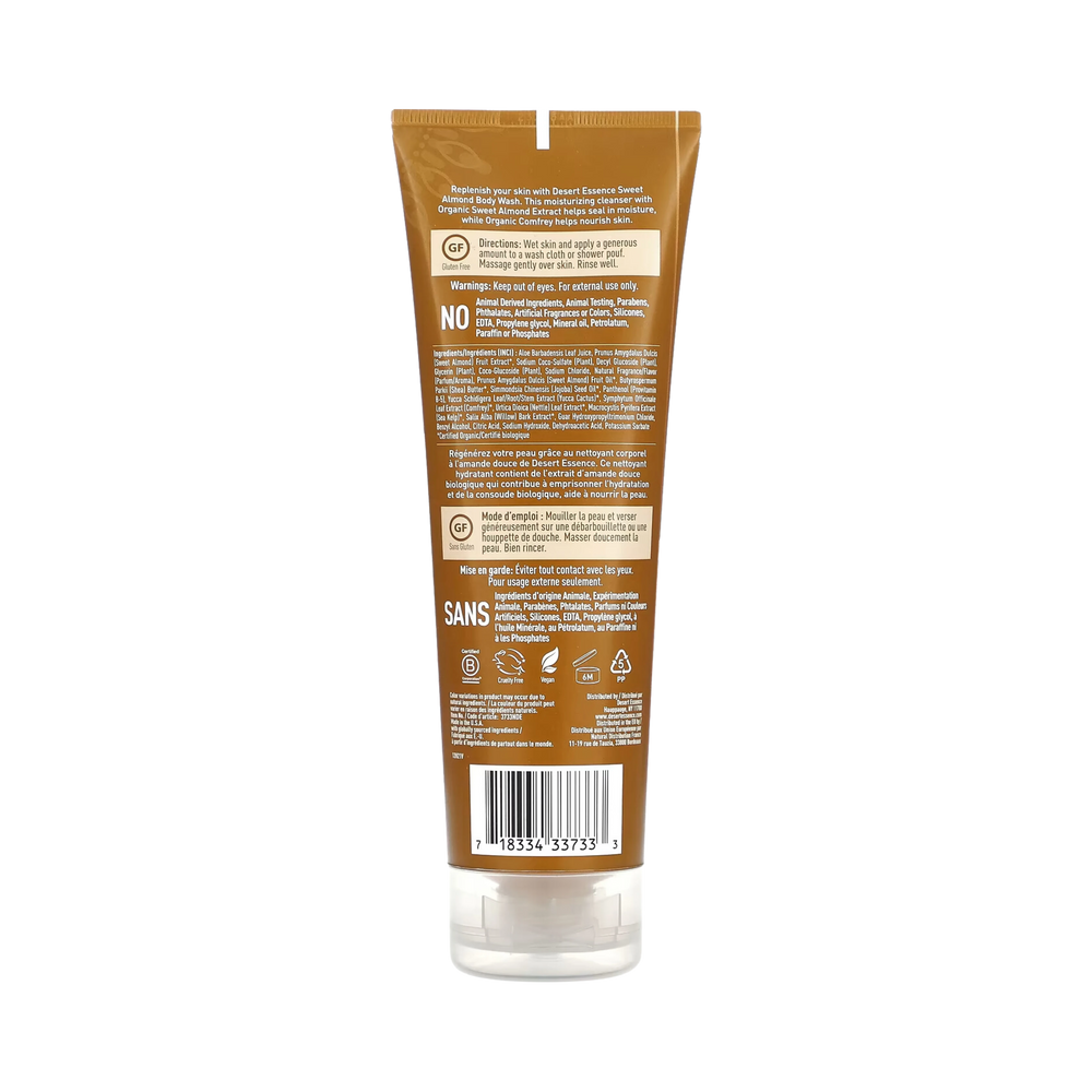 Desert Essence, Sweet Almond Body Wash, 8 Fl Oz