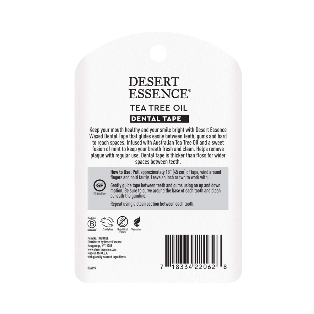Desert Essence, Tea Tee Oil Dental Tape, 6 Pc