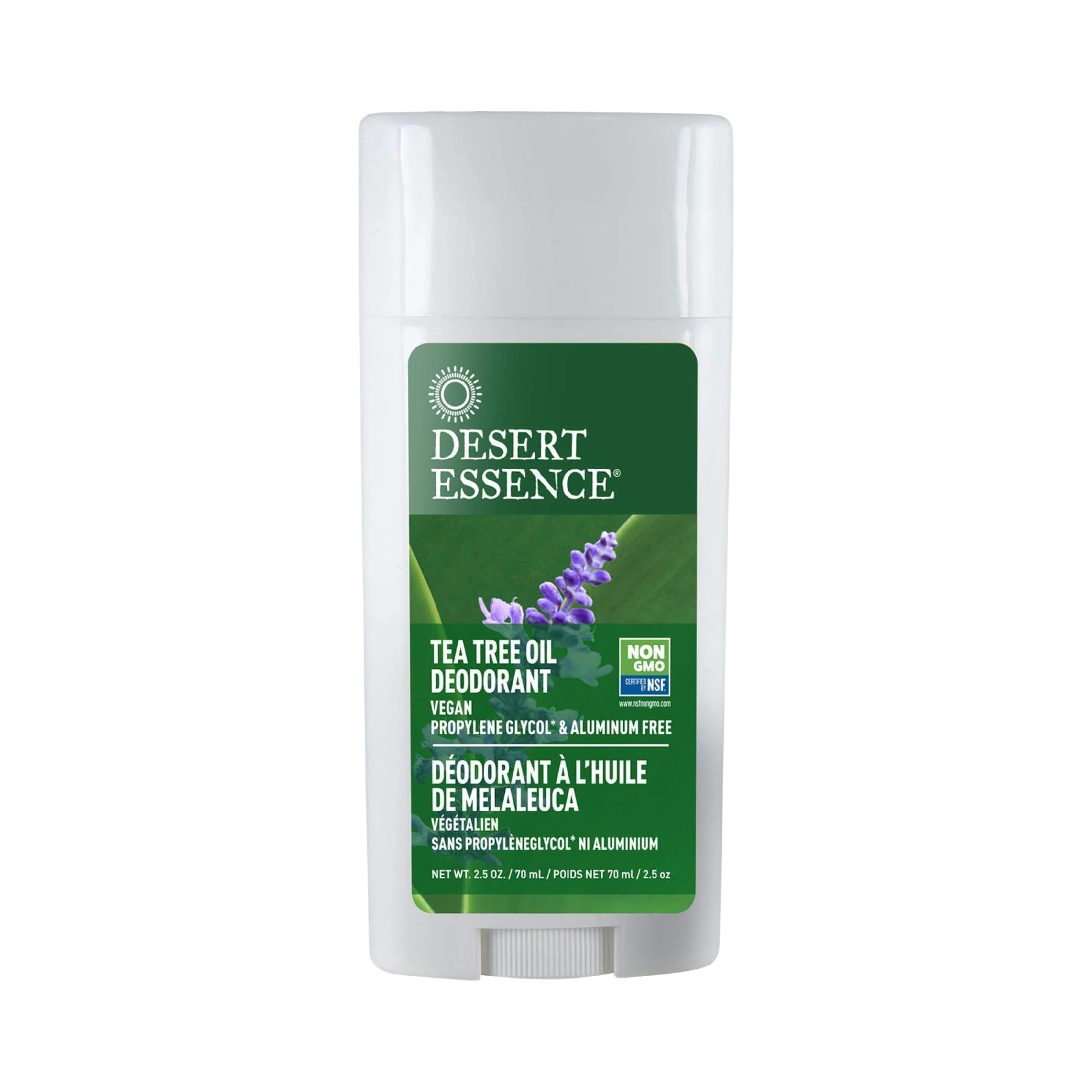 Desert Essence, Tea Tree Oil Lavender Deodorant, 2.5 Oz