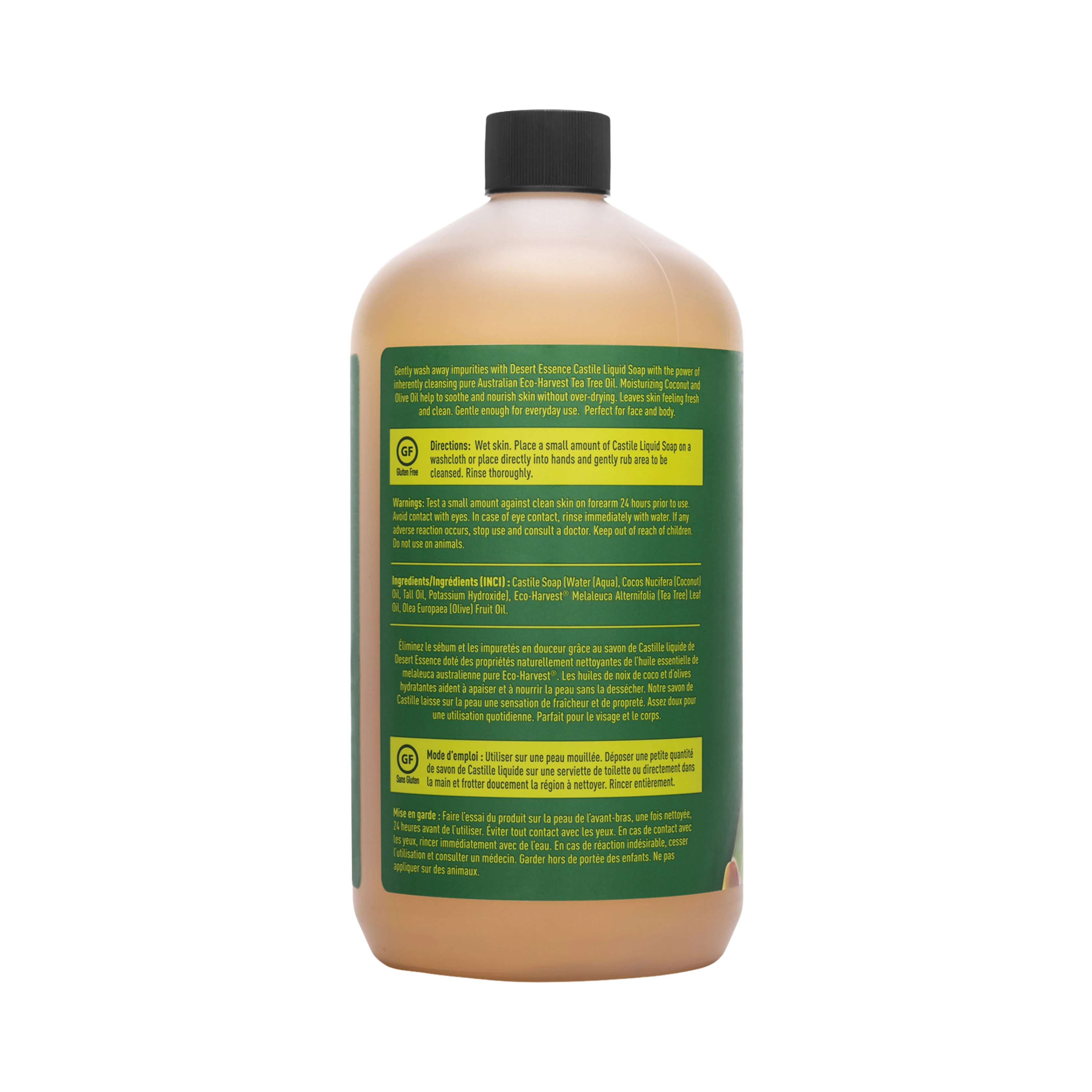 Desert Essence, Tea Tree Oil Liquid Castile Soap Refill, 32 Fl Oz
