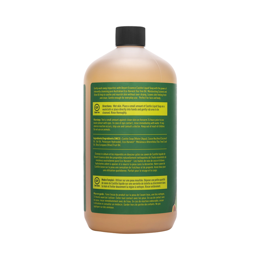 Desert Essence, Tea Tree Oil Liquid Castile Soap Refill, 32 Fl Oz
