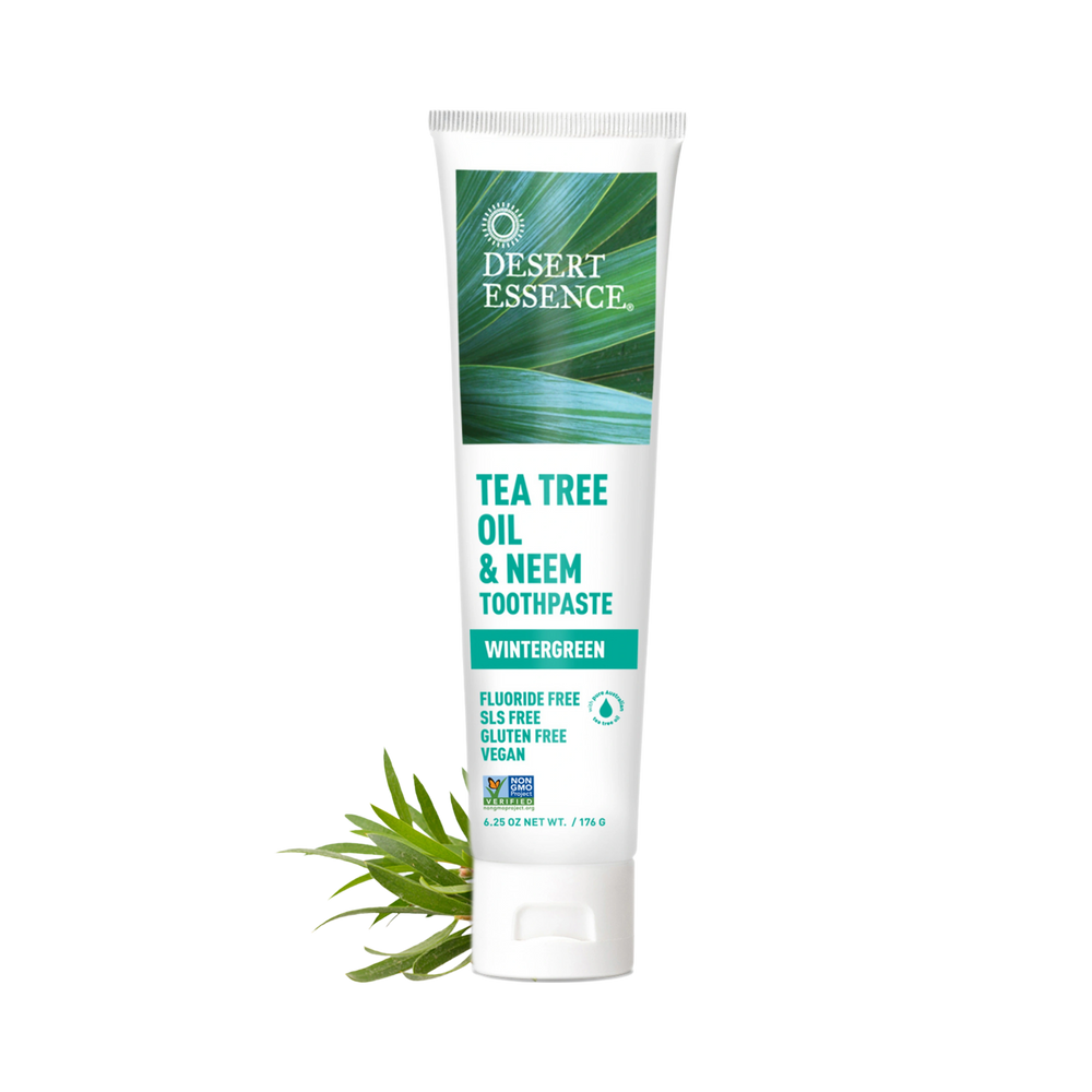 Desert Essence, Tea Tree Oil & Neem Wintergreen Toothpaste, 6.25 Fl Oz