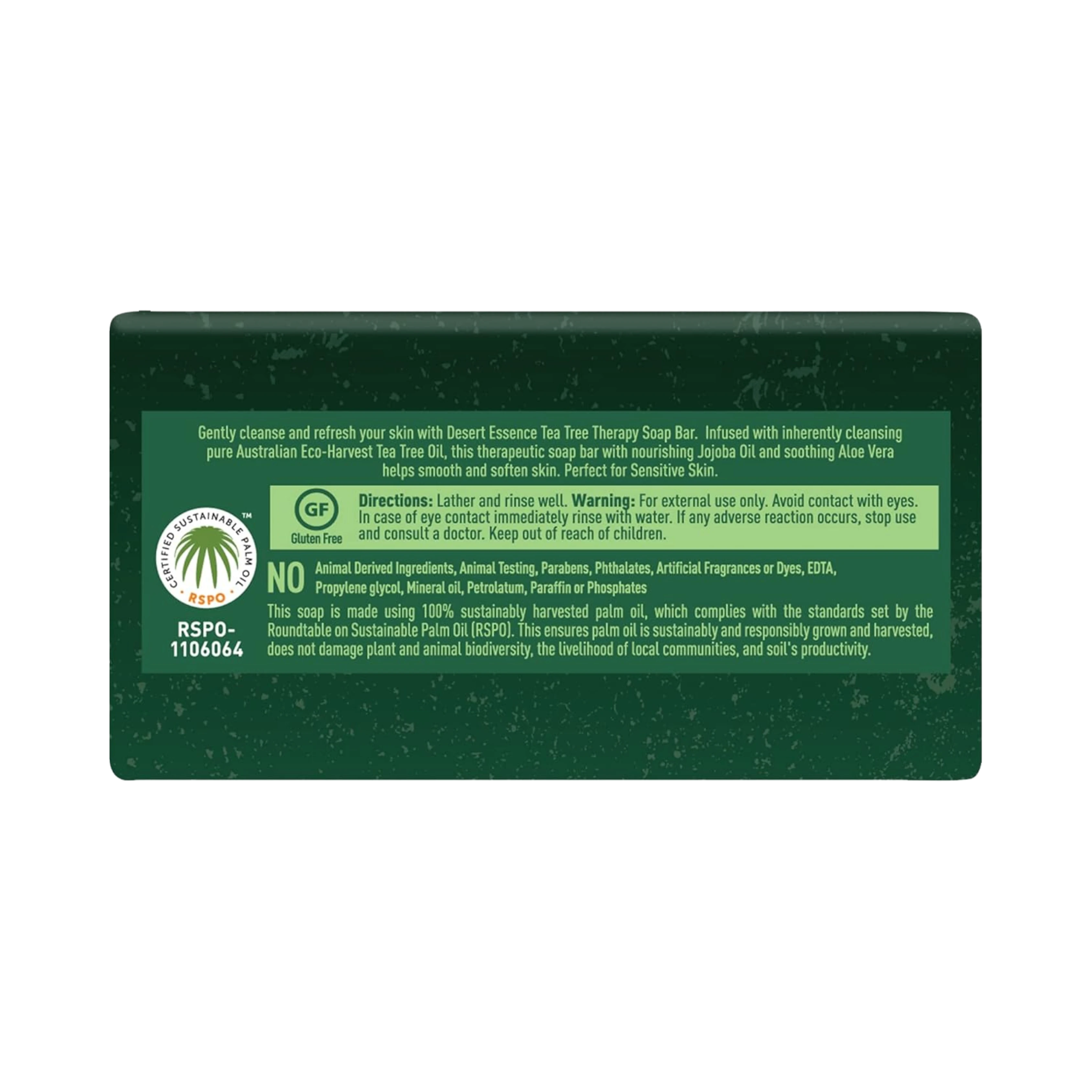 Desert Essence, Tea Tree Oil Therapy Cleansing Soap Bar, 5 Oz