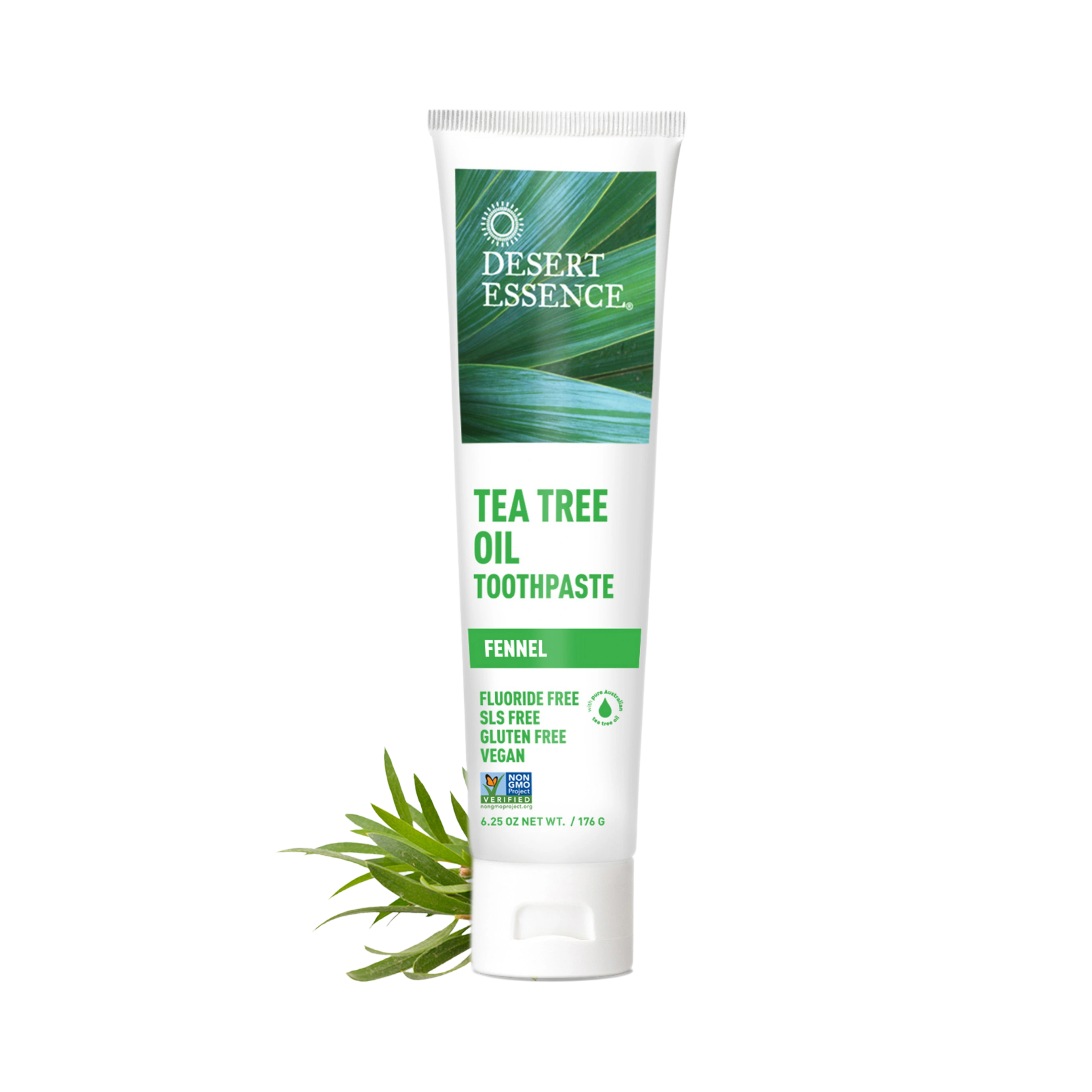 Desert Essence, Tea Tree Oil Toothpaste, Fennel, 6.25 Fl Oz