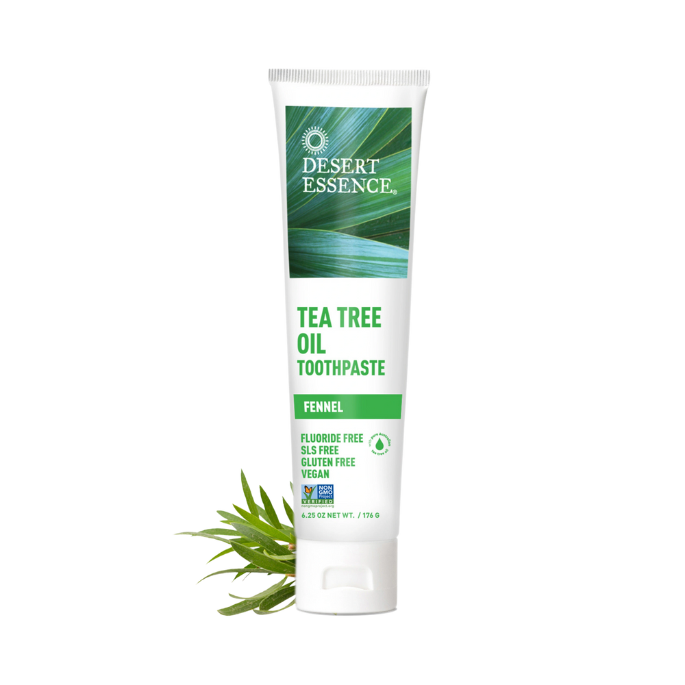 Desert Essence, Tea Tree Oil Toothpaste, Fennel, 6.25 Fl Oz