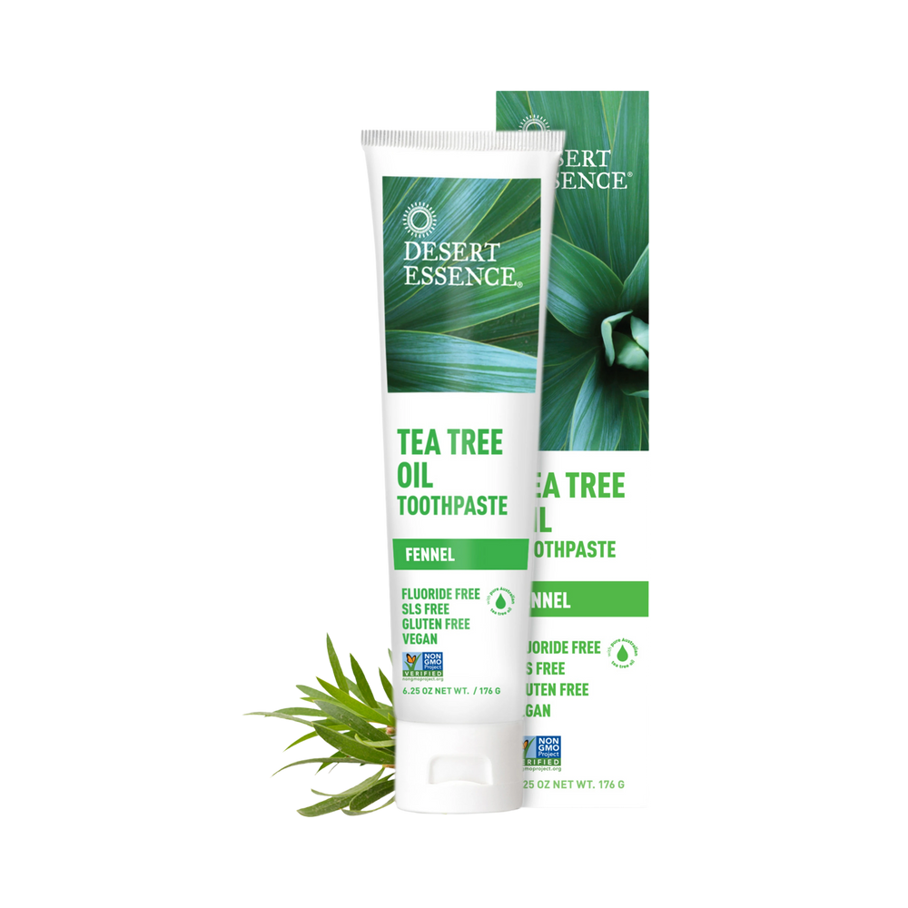 Desert Essence, Tea Tree Oil Toothpaste, Fennel, 6.25 Fl Oz