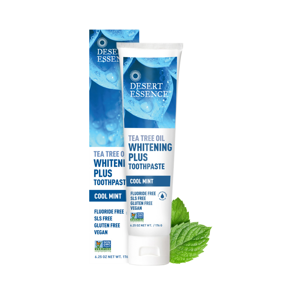 Desert Essence, Tea Tree Oil Whitening Plus Toothpaste, 6.25 Fl Oz