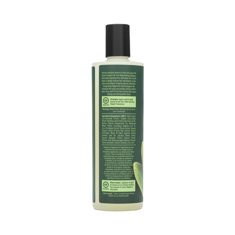 Desert Essence, Tea Tree Replenishing Shampoo, 12.7 Fl Oz