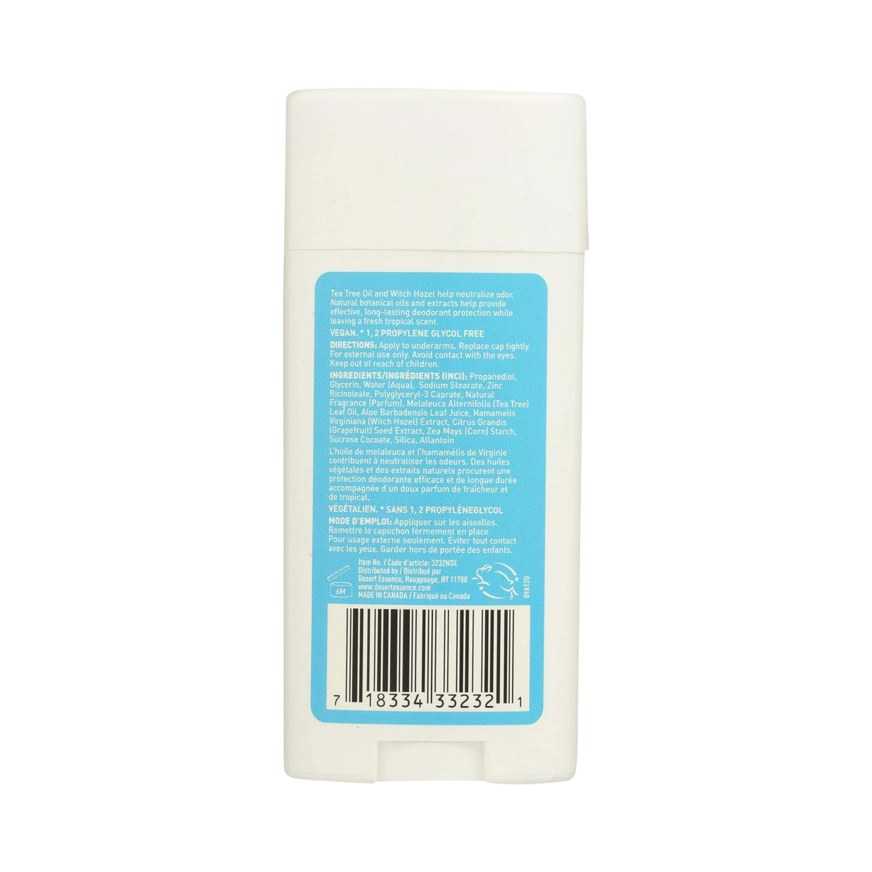 Desert Essence, Tropical Breeze Deodorant, 2.5 Fl Oz