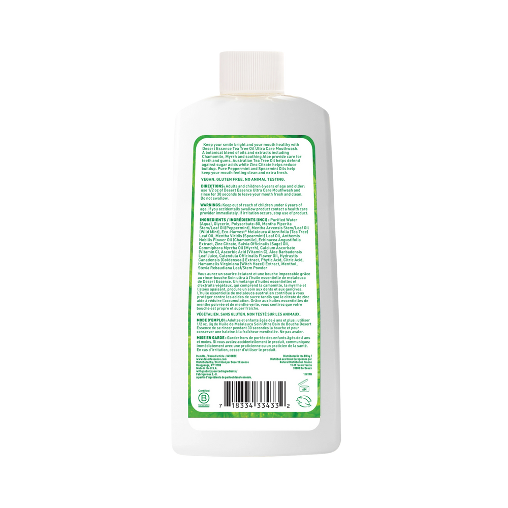Desert Essence, Ultra Care Tea Tree Oil Mouthwash, 16 Fl Oz