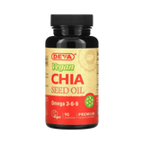Deva, Premium Vegan Chia Seed Oil, 90 Vegan Caps