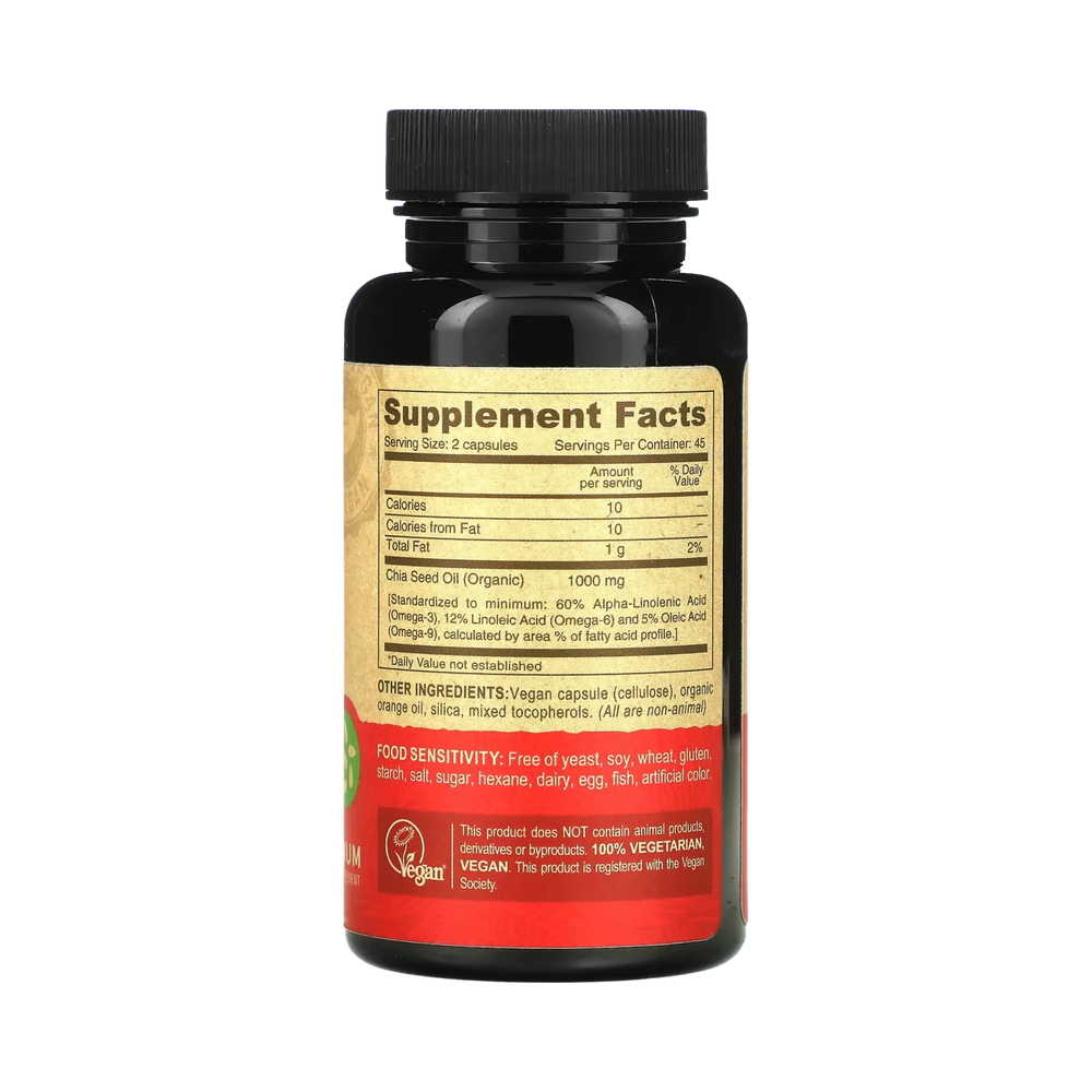 Deva, Premium Vegan Chia Seed Oil, 90 Vegan Caps