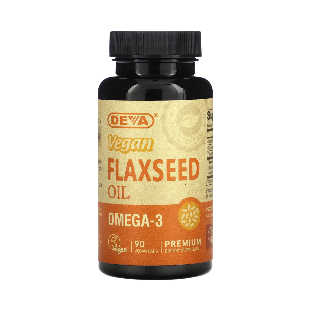 Deva, Premium Vegan Flaxseed Oil, 90 Vegan Caps